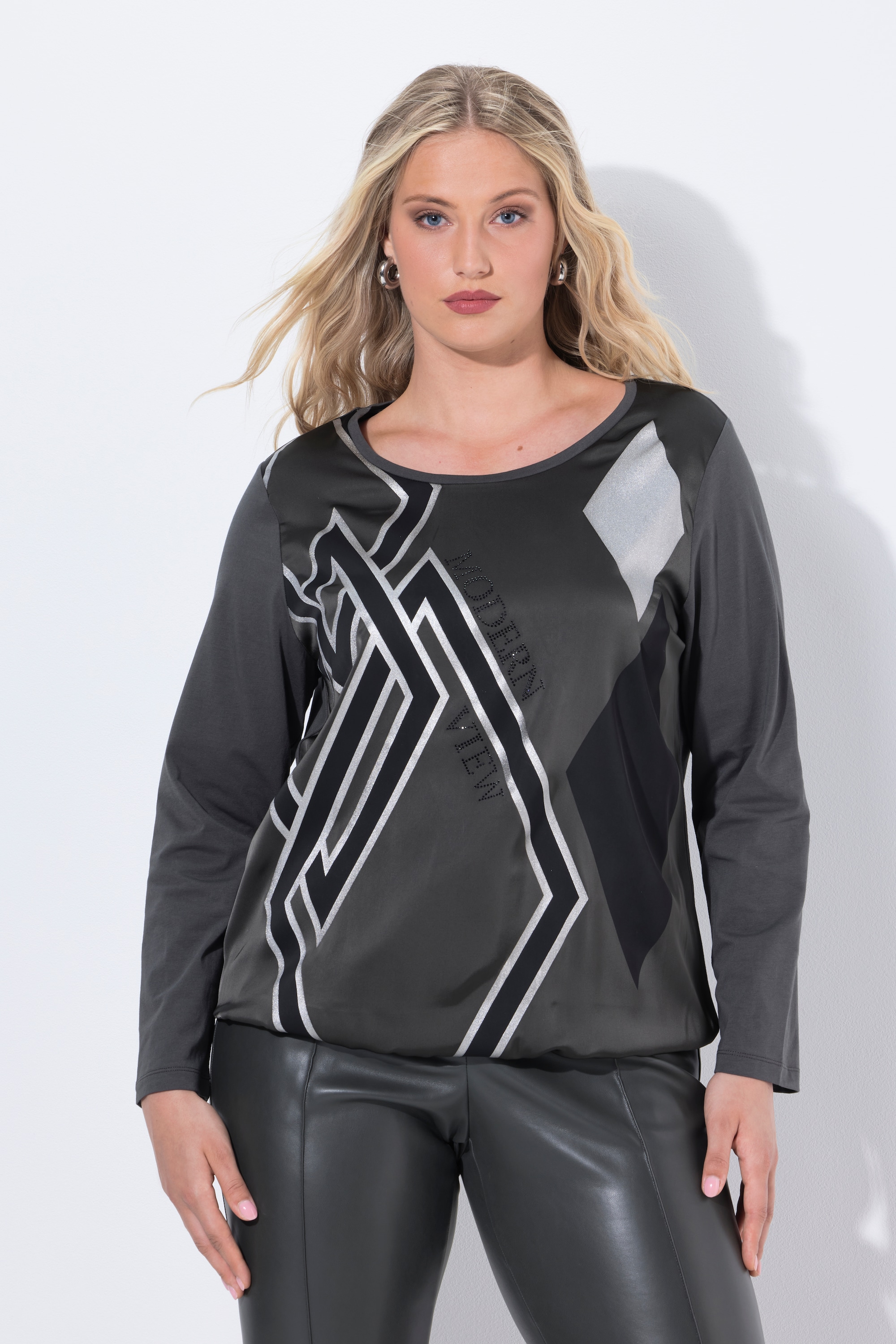 T-shirt à col rond et manches longues, ULLA POPKEN