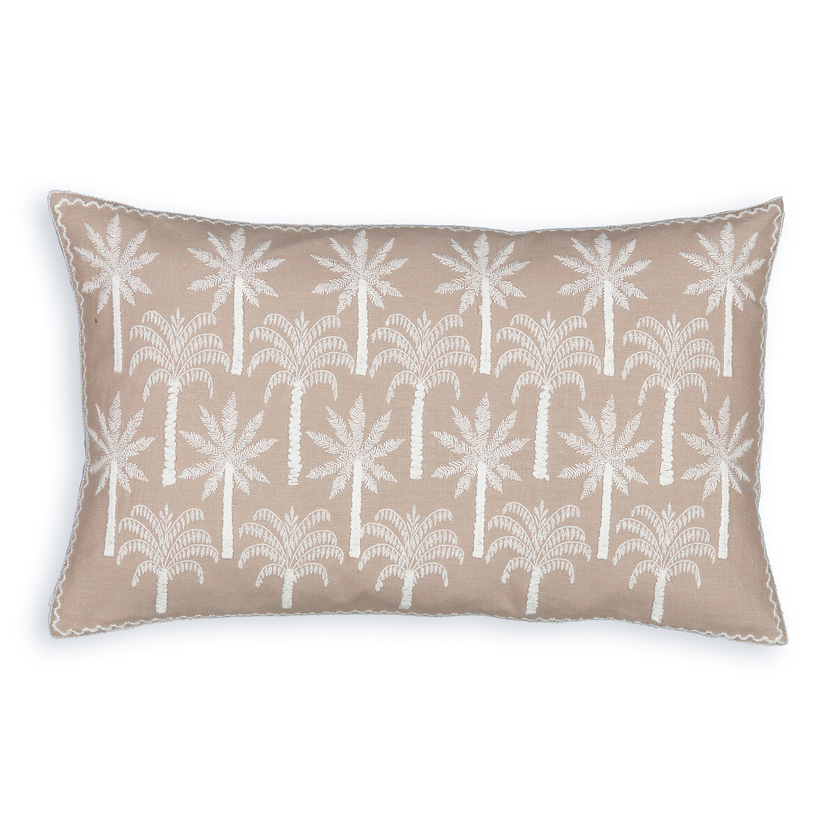 Siwa Rectangular Embroidered Linen & Cotton Cushion Cover