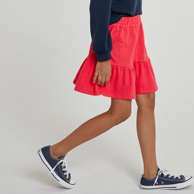 Cotton Mix Ruffled Skirt LA REDOUTE COLLECTIONS