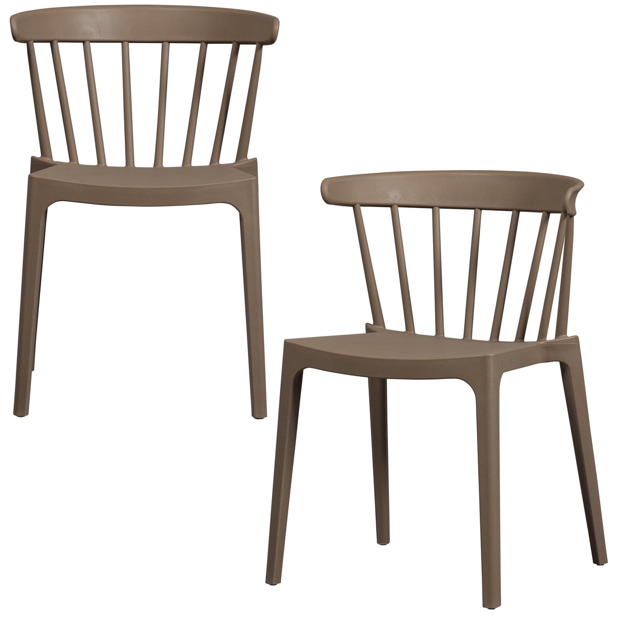 Lot de 2 chaises de jardin en fibre de bambou BLISS, WOOOD