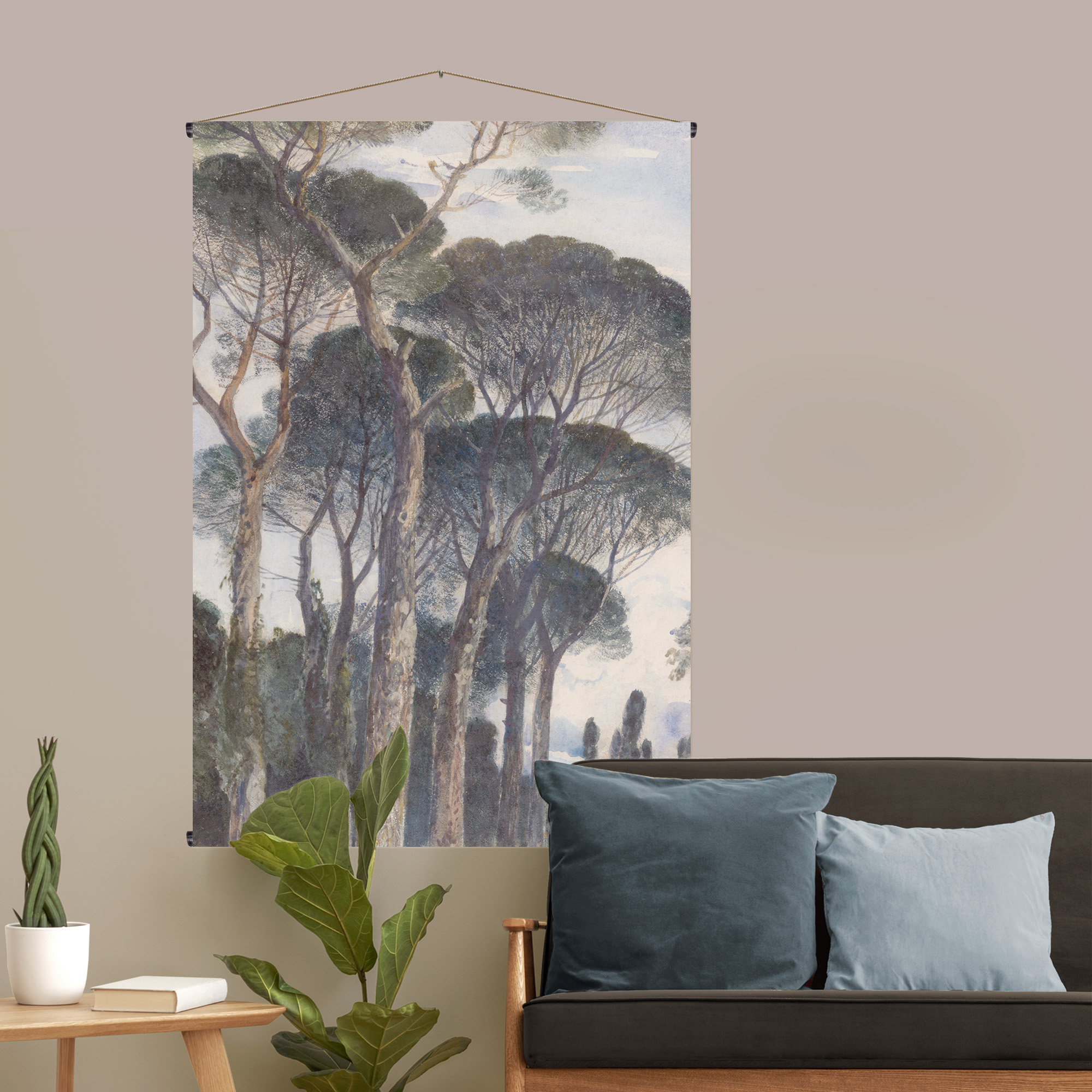 Kakemono tissu Pins majestueux, ART FOR THE HOME