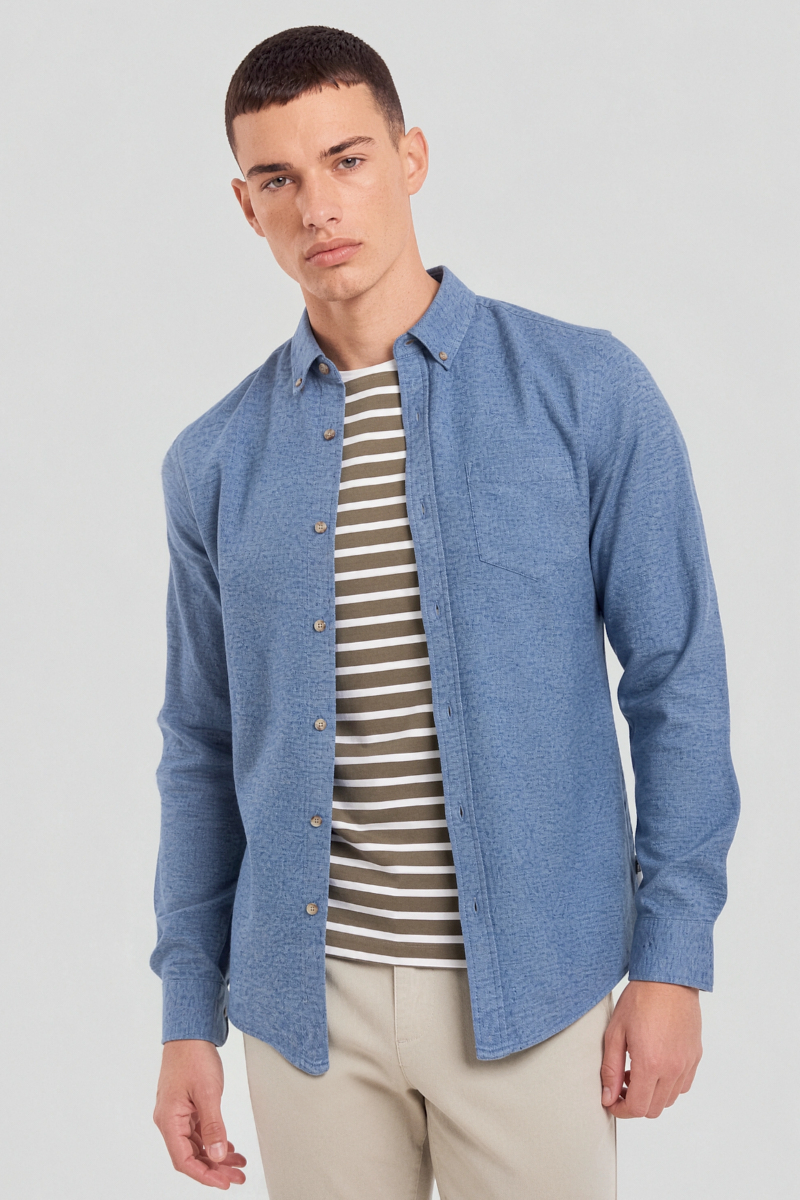 Chemise droite EMIT en coton pour homme, BERMUDES