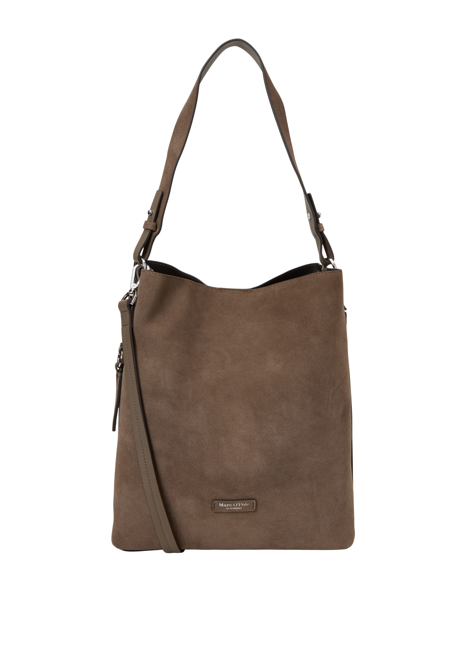 Sac Hobo modèle Brinja, taille moyenne en cuir velours souple, MARC O'POLO