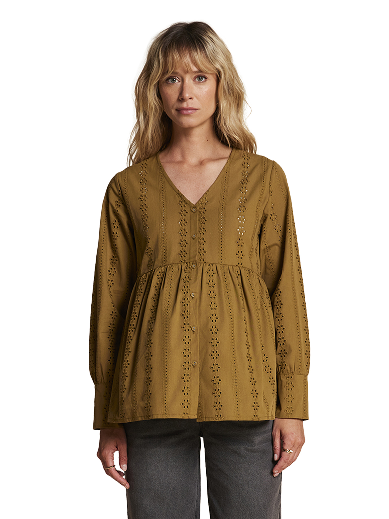 Blouse grossesse et allaitement en broderie anglaise, ENVIE DE FRAISE