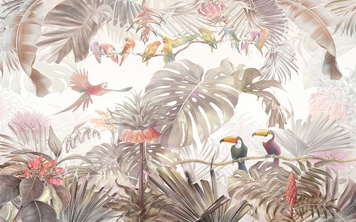 Tableau jungle jardin d'eden - 80x50 cm, HEXOA