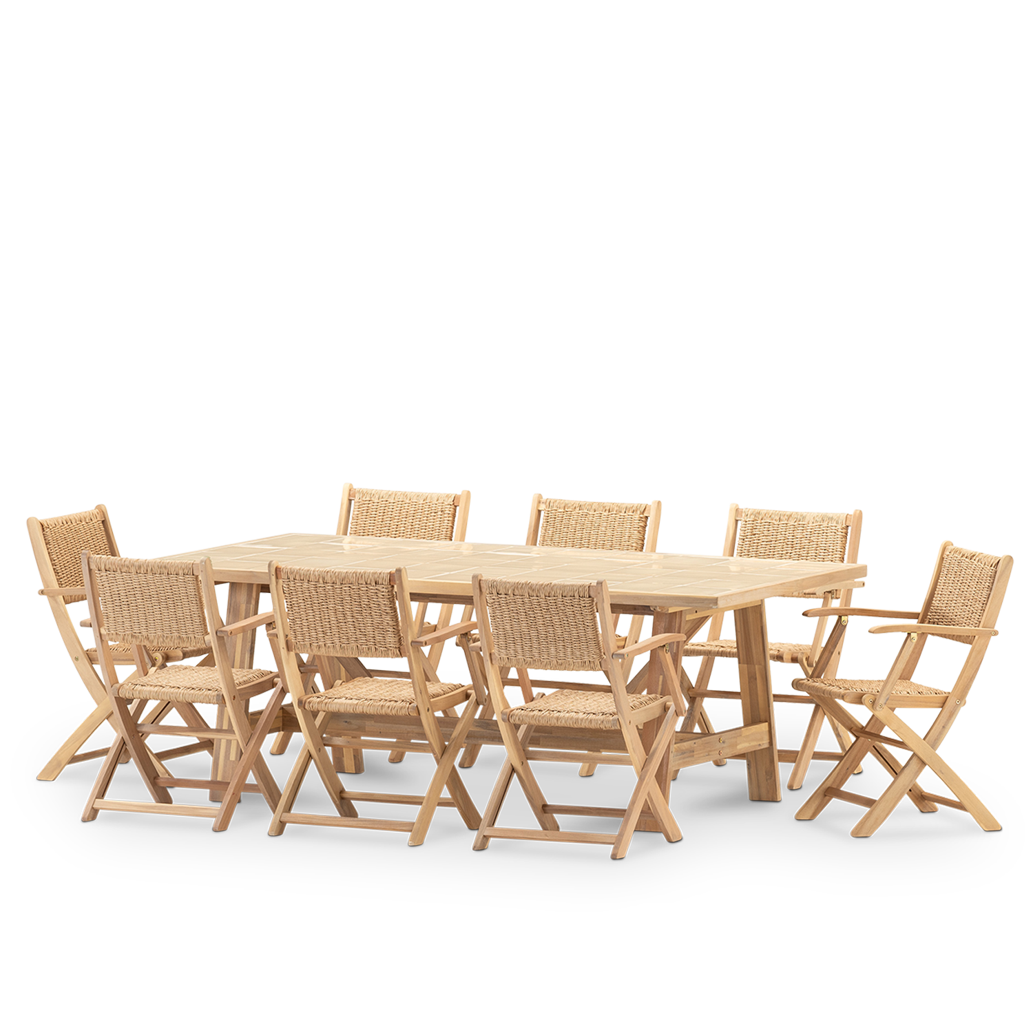 Salon de jardin, 8 chaises, BISBAL & SERENA, DEFORA HOME