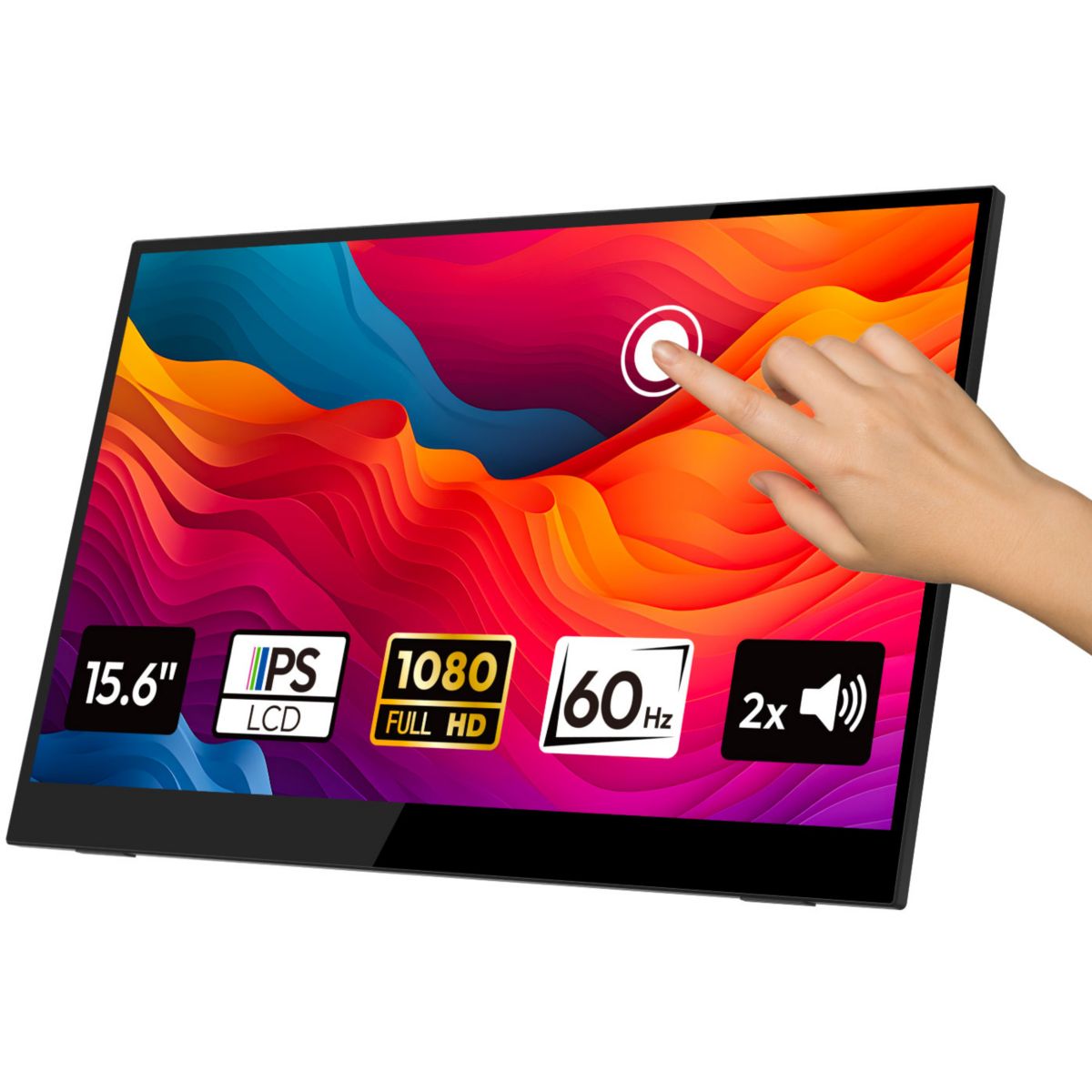 Ecran pc portable Nomad Display FHD 16" IPS Full HD Tactile USB-C Support intégré pliable, LOGICOM
