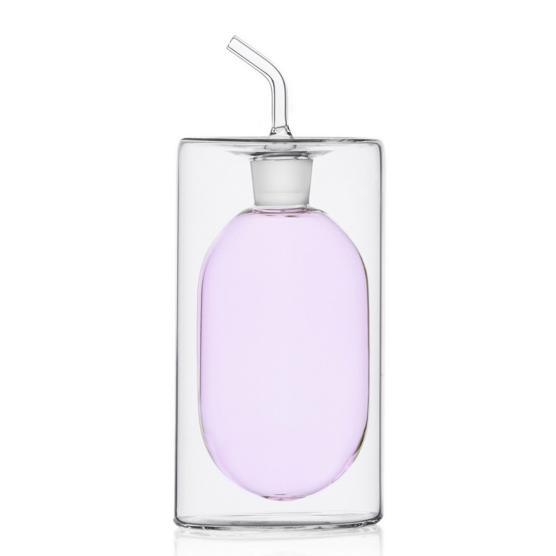 Huilier vinaigrier design verre double paroi CILINDRO, ICHENDORF