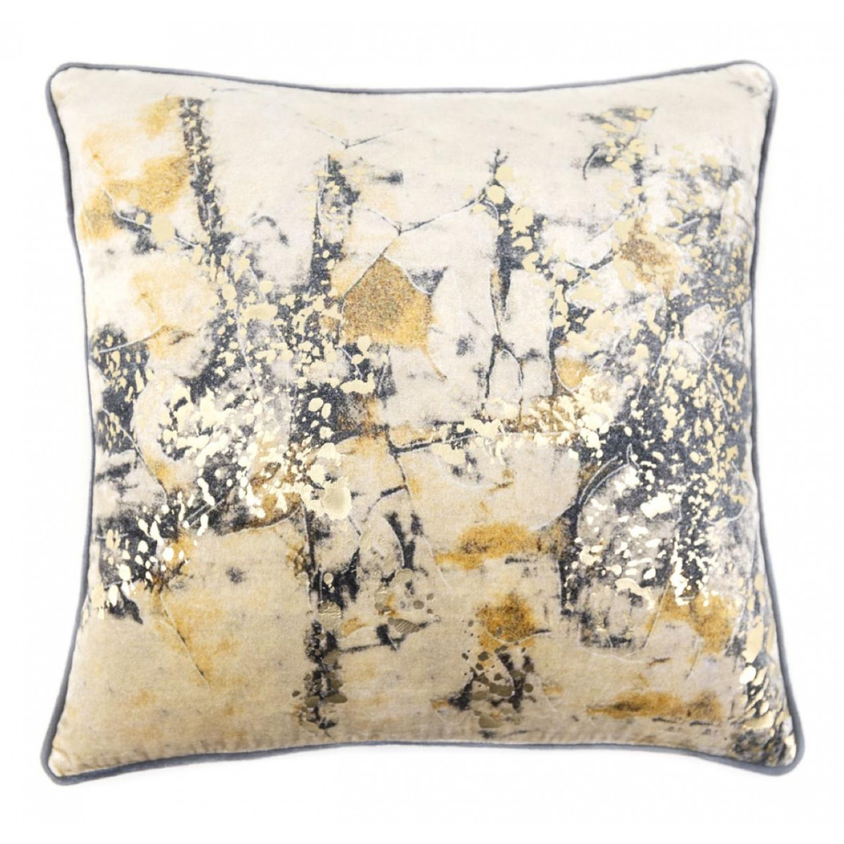 Coussin Coton Viscose Or 45x45cm - DÉCORATION, DECORATION D’AUTREFOIS