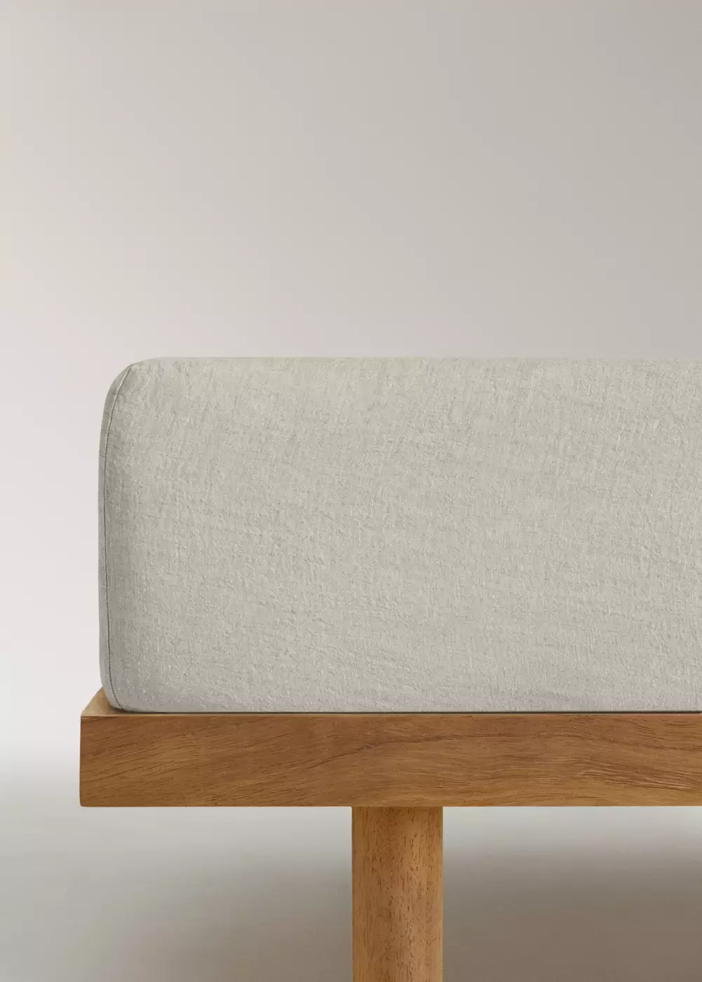 Drap-housse lin lavé lit 150 cm, MANGO HOME