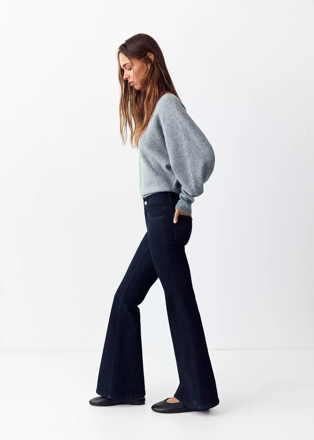 Jean flare rinse wash, MANGO TEEN