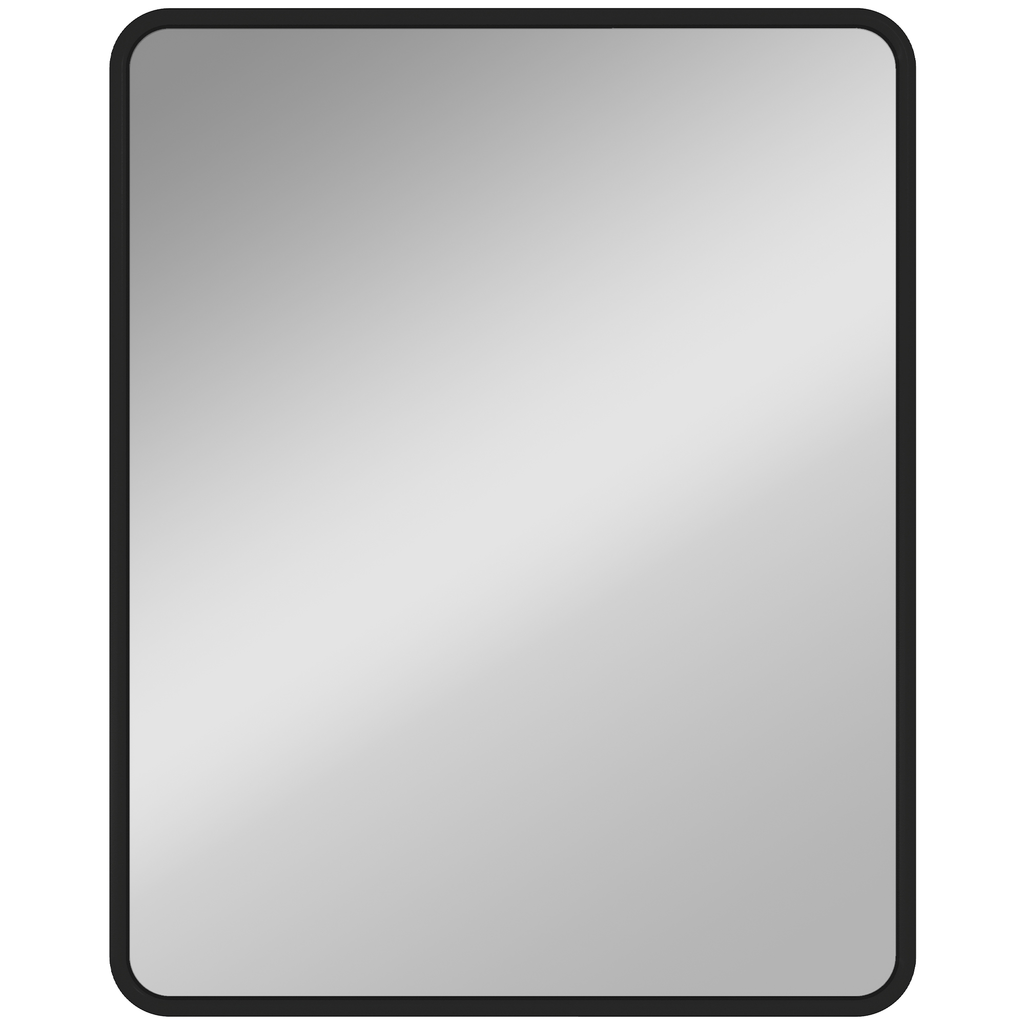 Miroir mural Verre Noir, HOMCOM