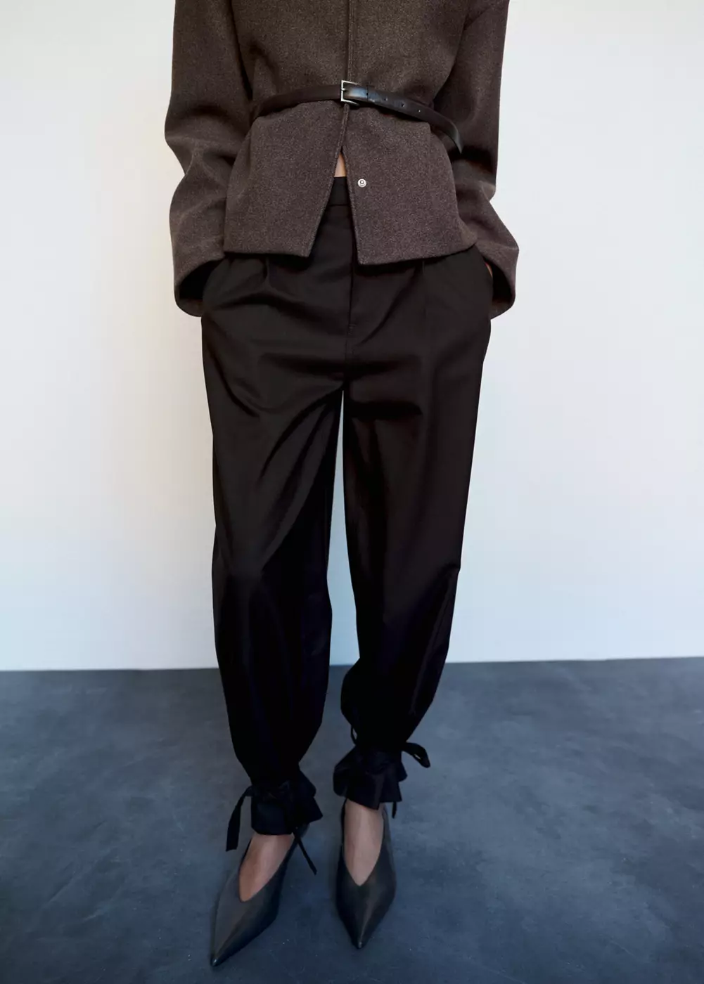 Pantalon bouffant avec nœuds, MANGO