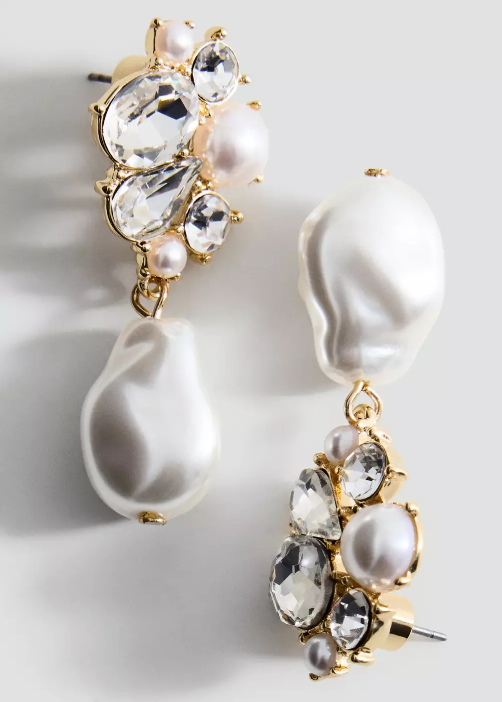 Boucles d’oreilles cristal perle, MANGO