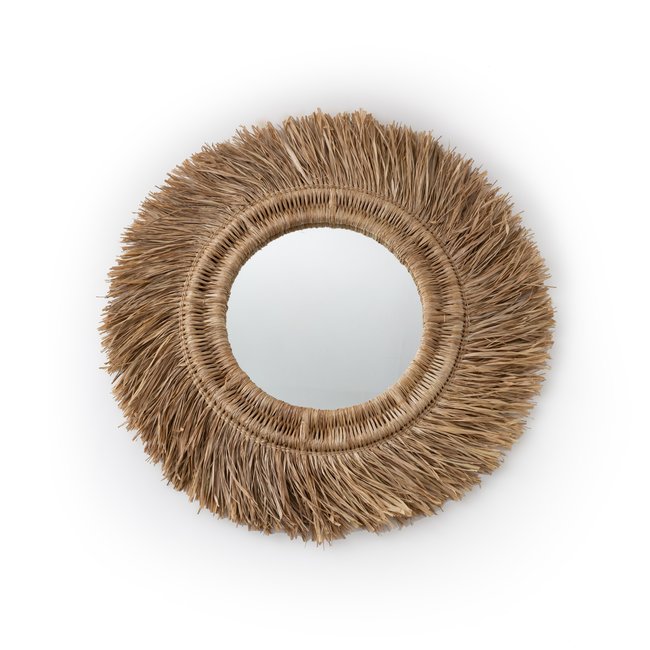 Loully 100cm Diameter Sisal & Rattan Round Mirror, natural, LA REDOUTE INTERIEURS