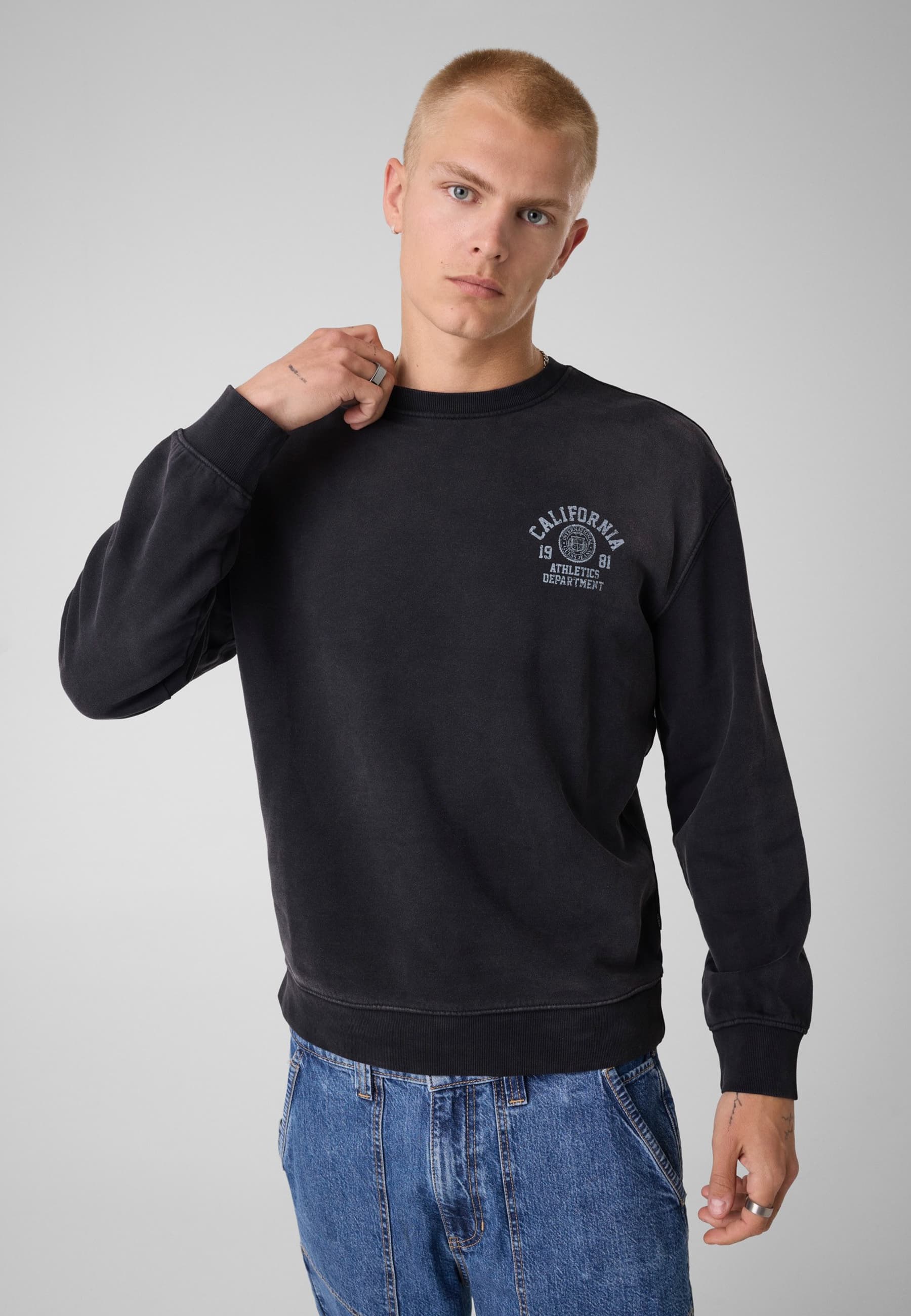 Sweatshirt Avec Logo Imprimé, GUESS JEANS