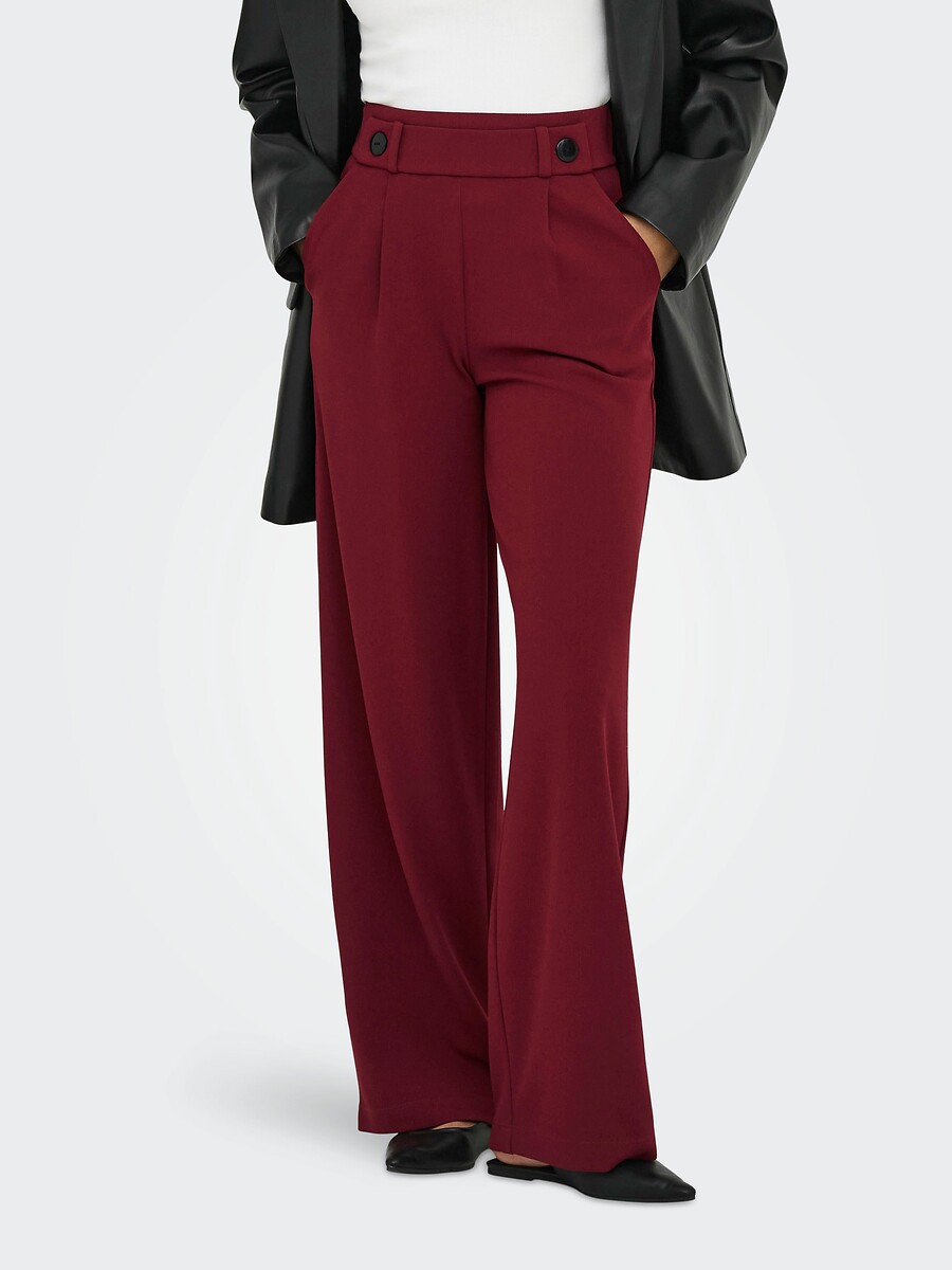 Pantalon large, taille haute