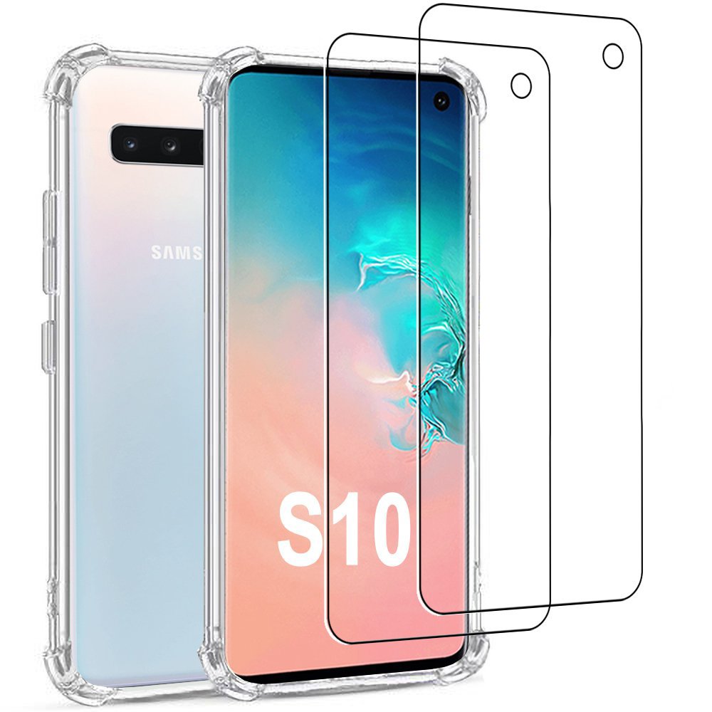 Coque Galaxy S10 antichoc + 2 vitres, EVETANE