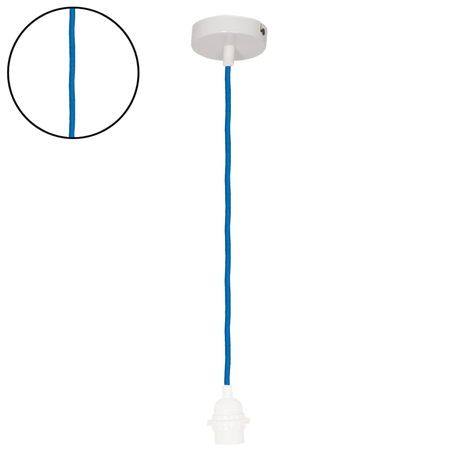 Suspension avec douille blanche et câble tissé, OPJET