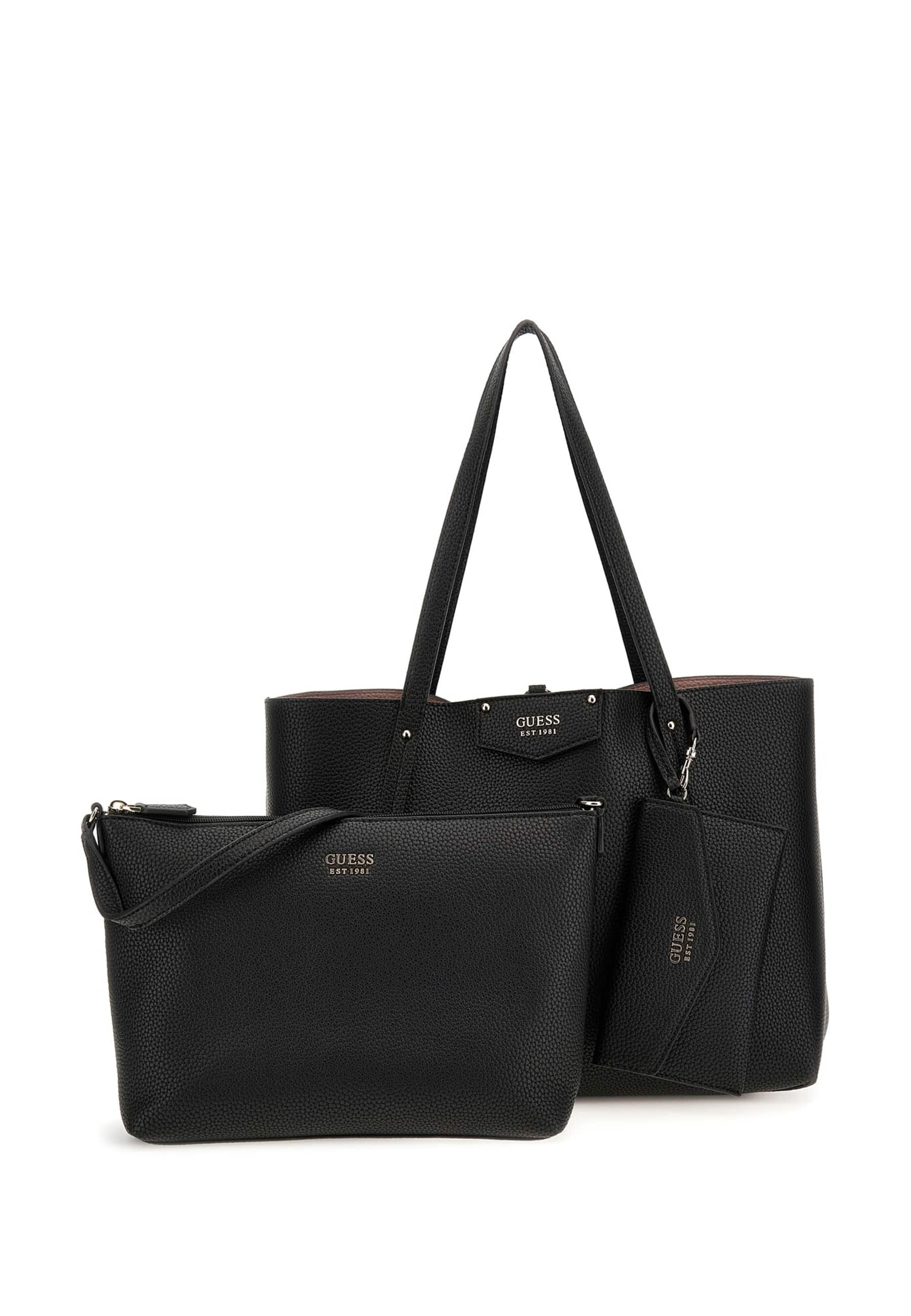 Guess cabas brenton pochette noir Guess La Redoute