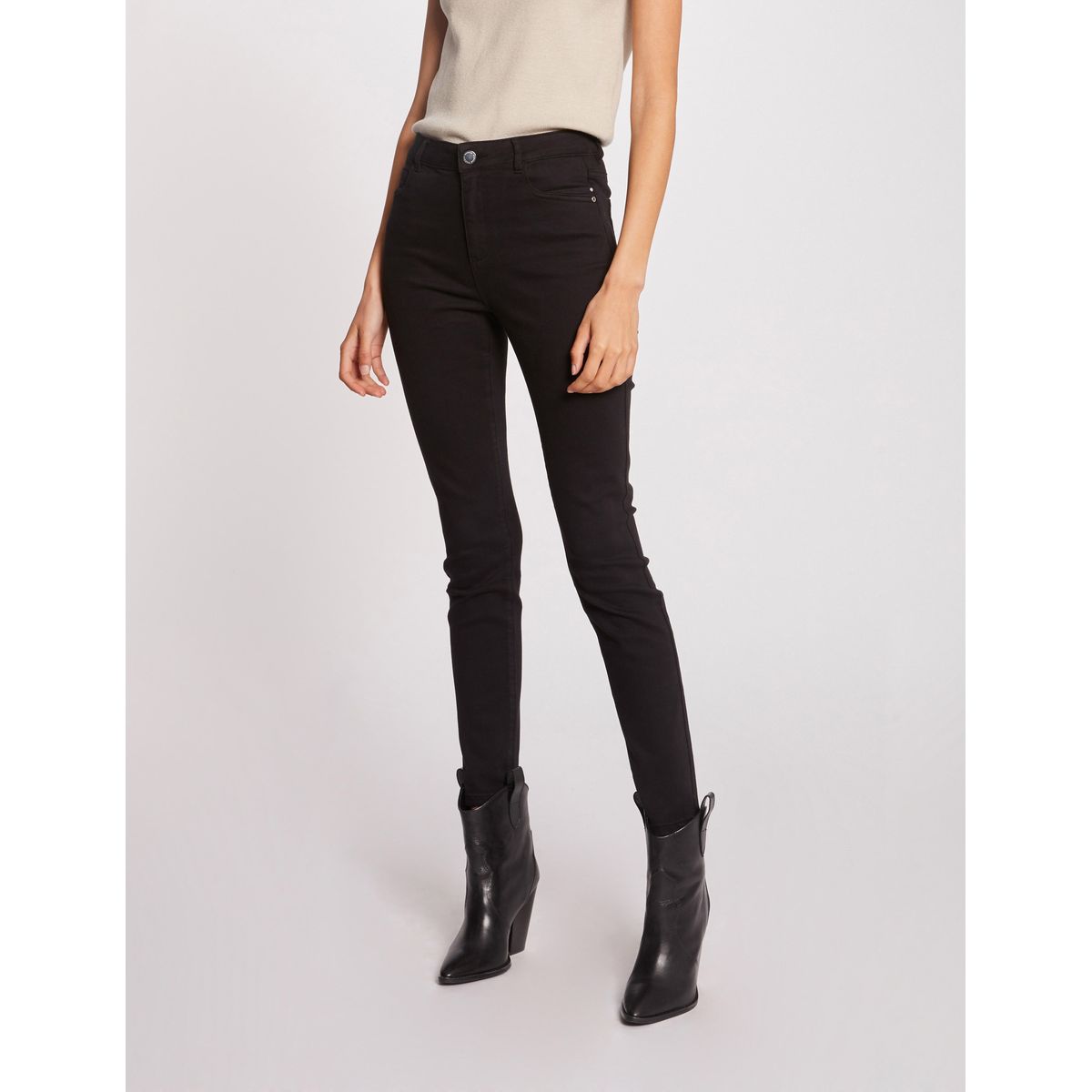 Pantalon Skinny Taille Standard - Coton Élastique Confortable | Poches Cavalières | Style Urbain Décontracté