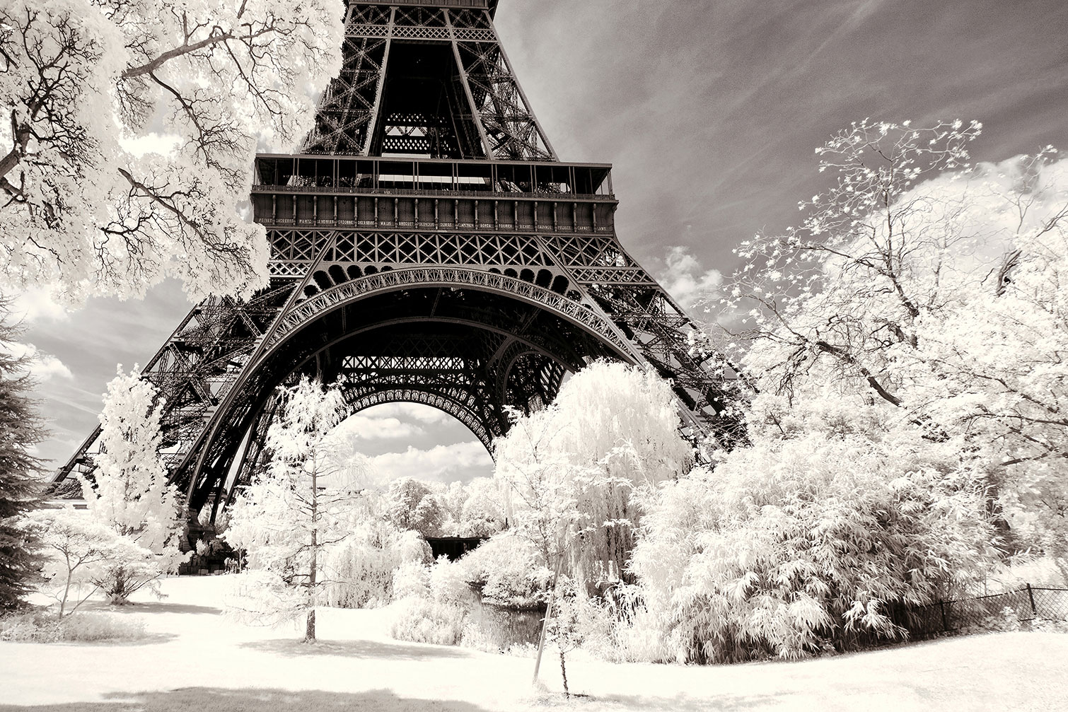 Tableau paris winter white la tour eiffel, HEXOA