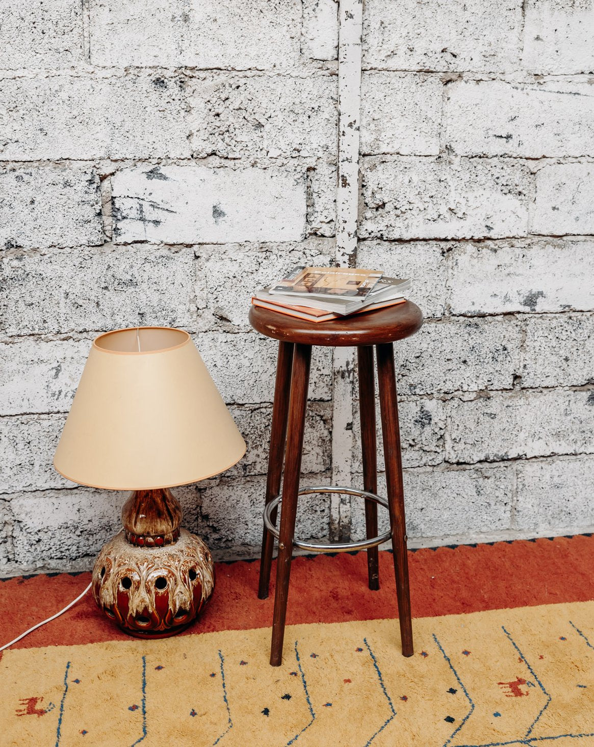 Tabouret haut en bois Axel N°88 - Bon état, DEBONGOUT