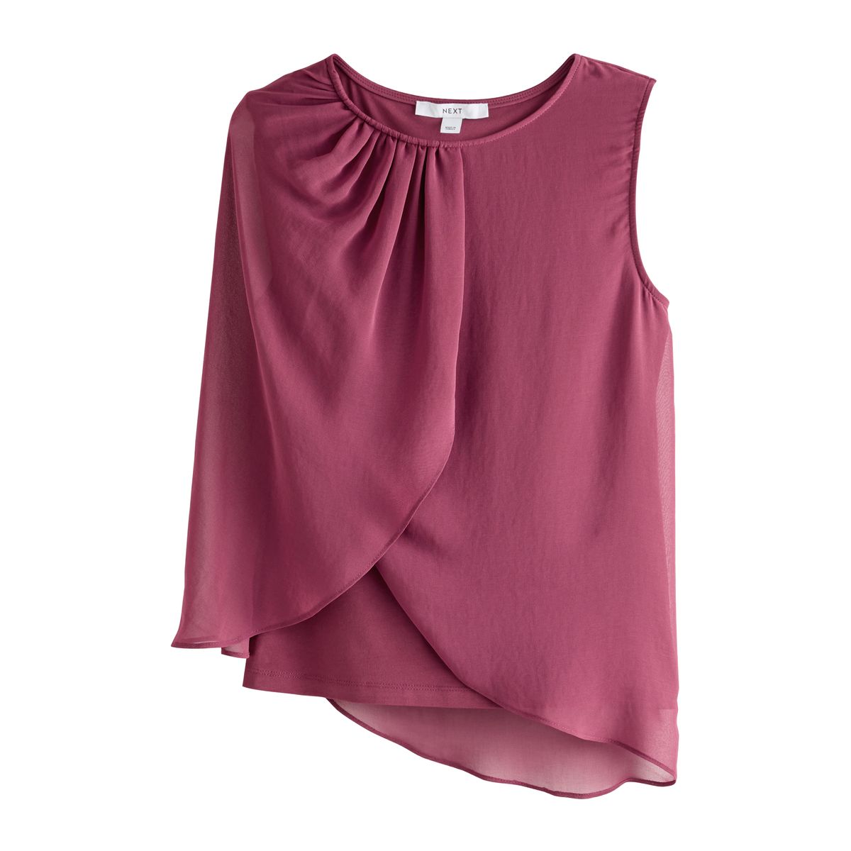 Haut sans manches effet cape en mesh, NEXT