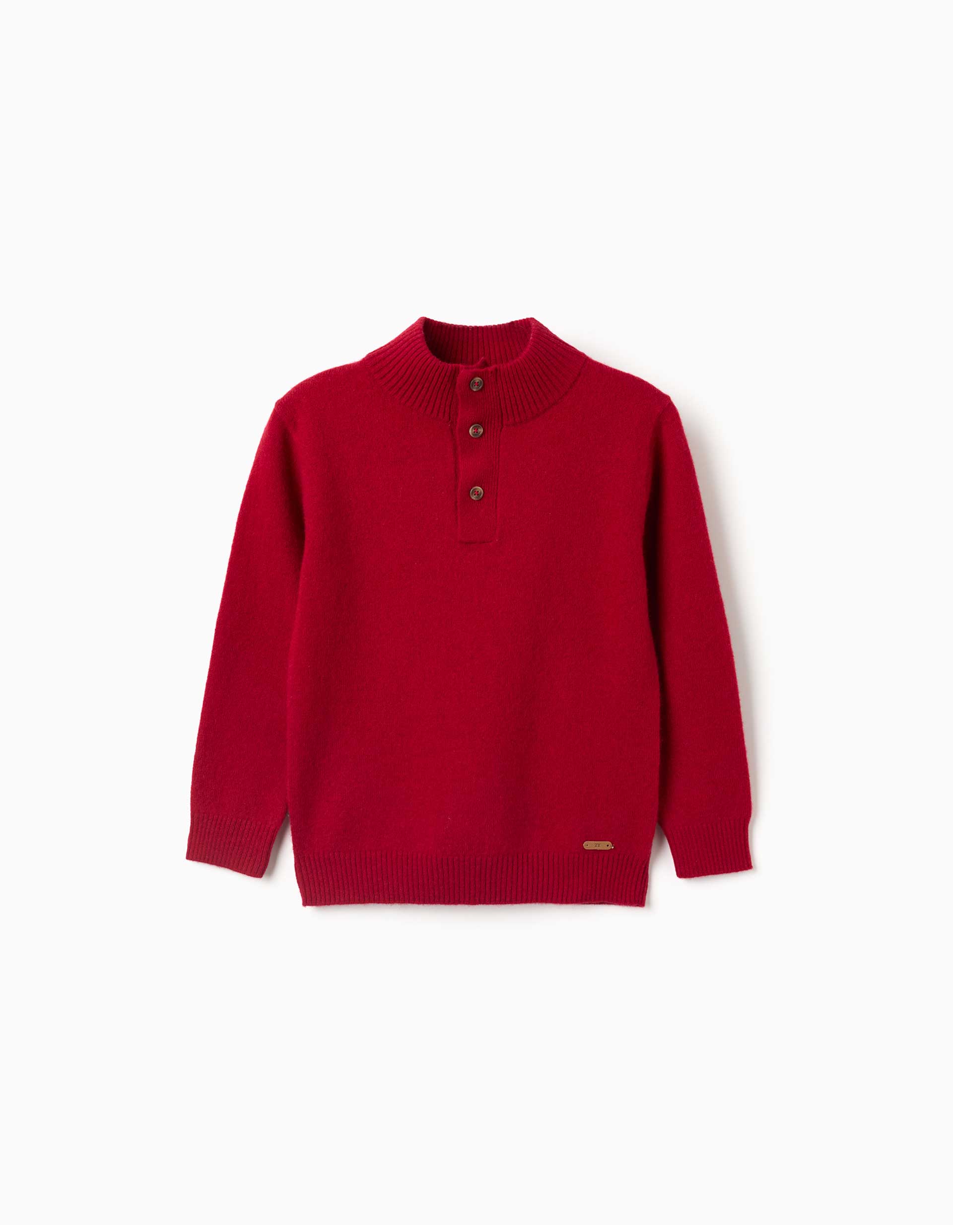 Pull en mélange de laine avec col montant, ZIPPY