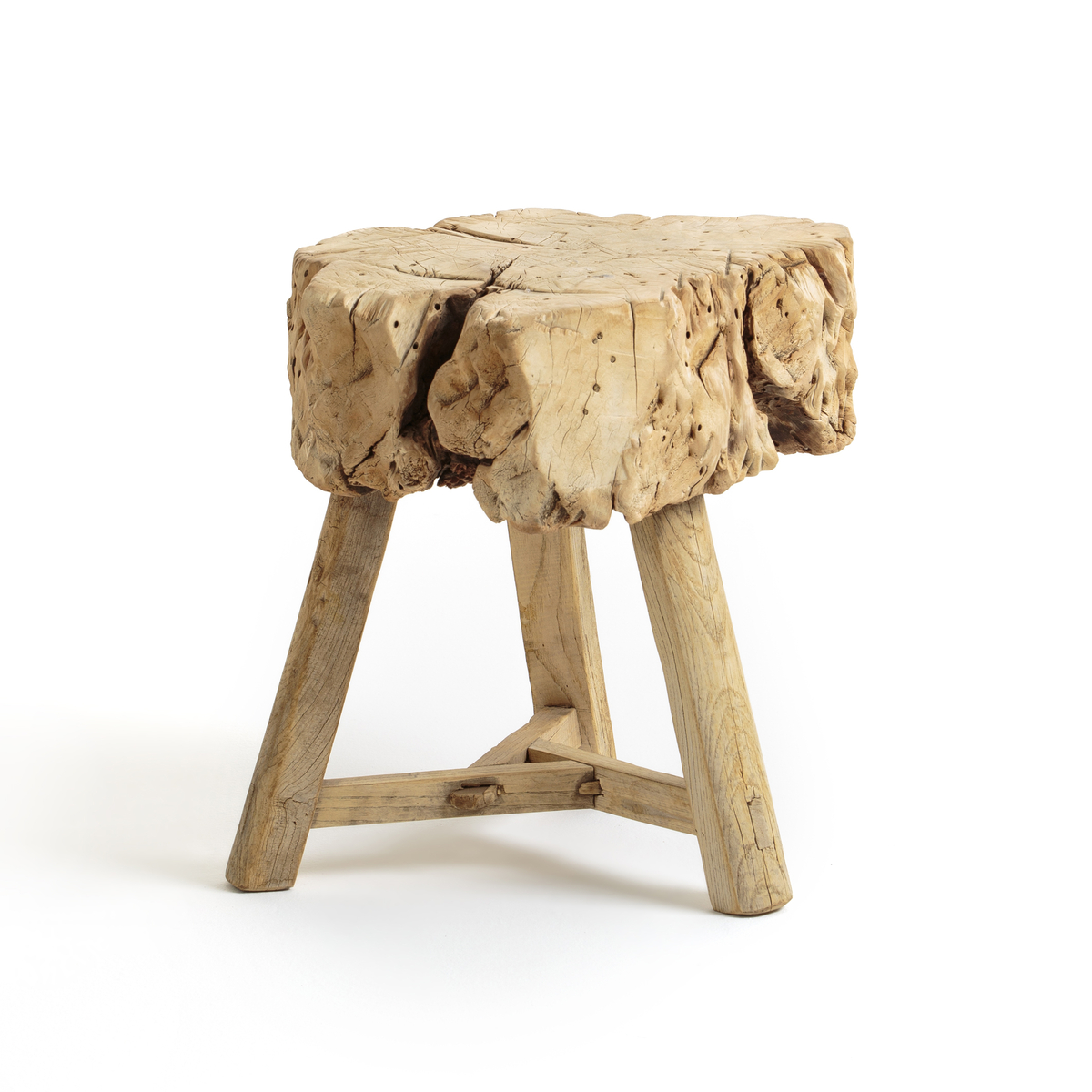 Product photograph of Sumiko Solid Elm Side Table from La Redoute UK