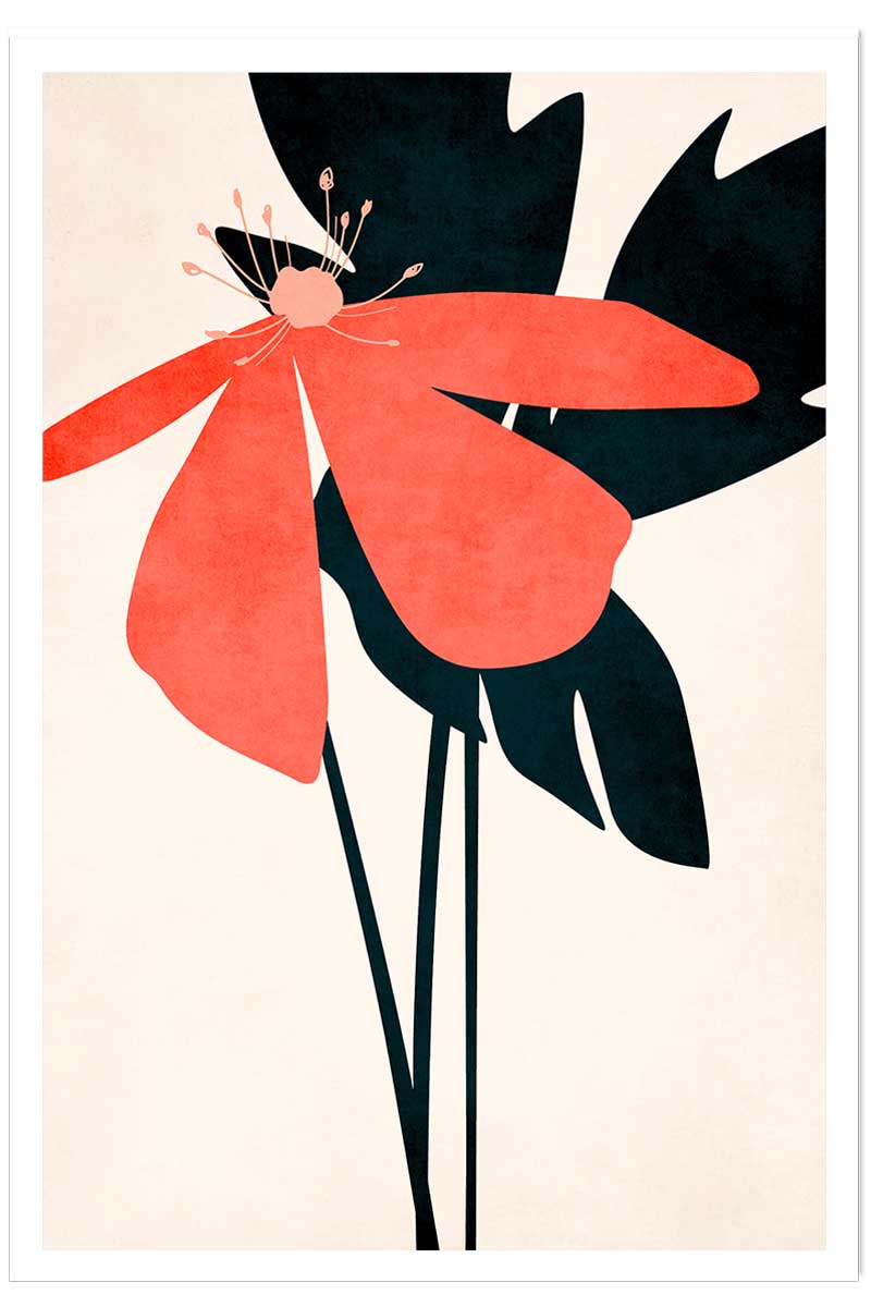 Affiche Coeur de fleurs, HEXOA