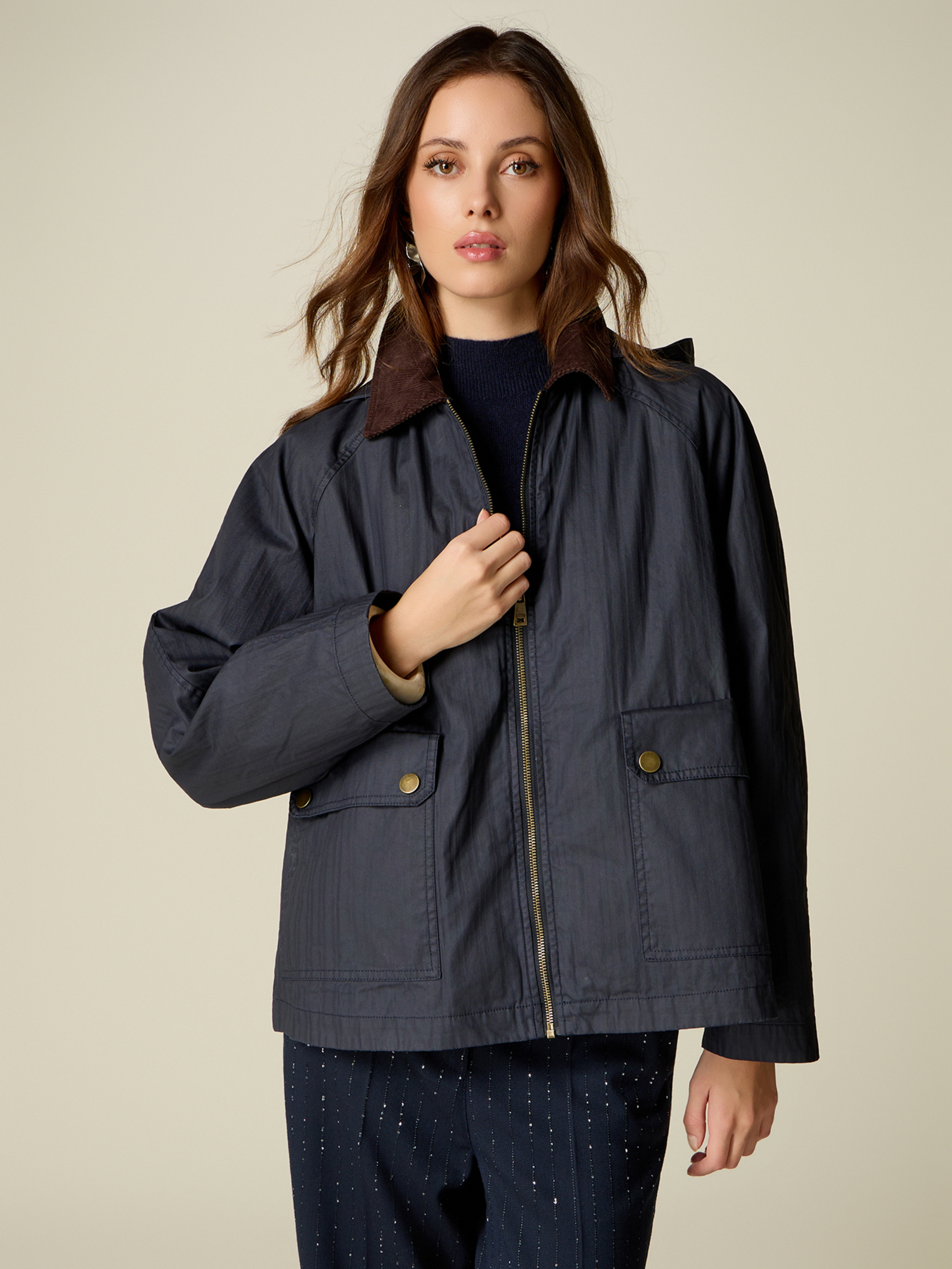 Trench court avec doublure amovible, OLTRE