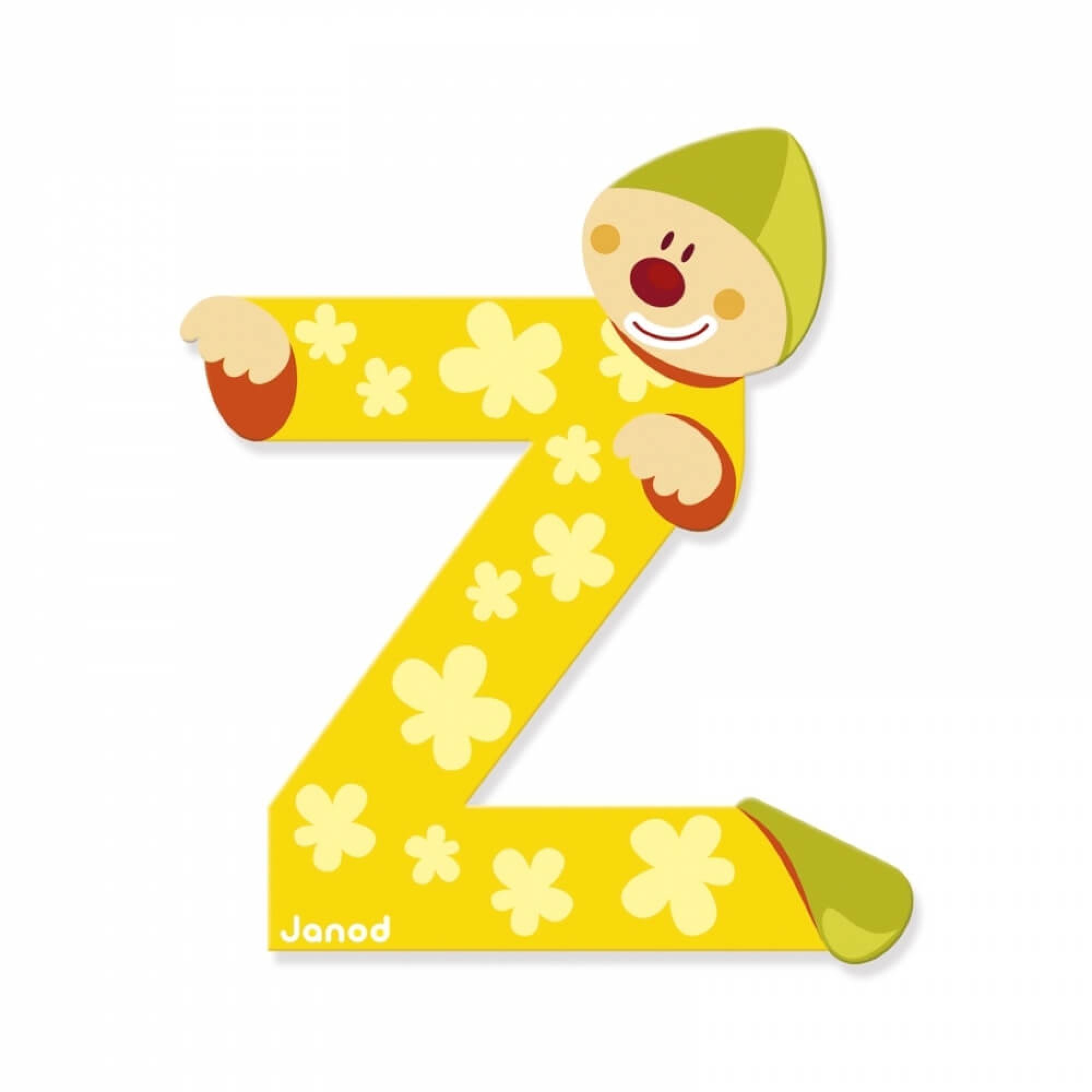 Lettre de l'alphabet Clown Z, JANOD