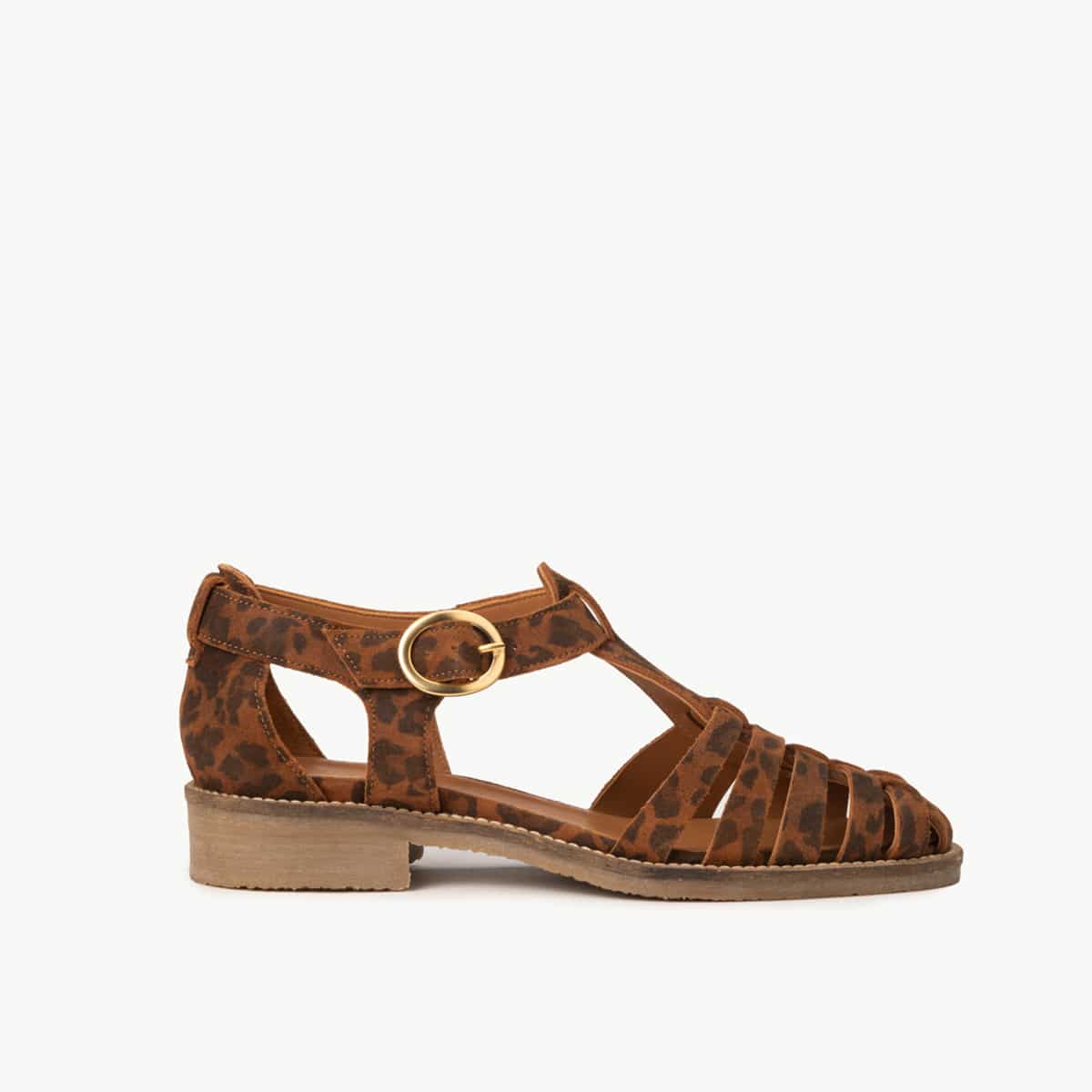 Sandale cuir velours SUZANNE, MAISON TOUFET
