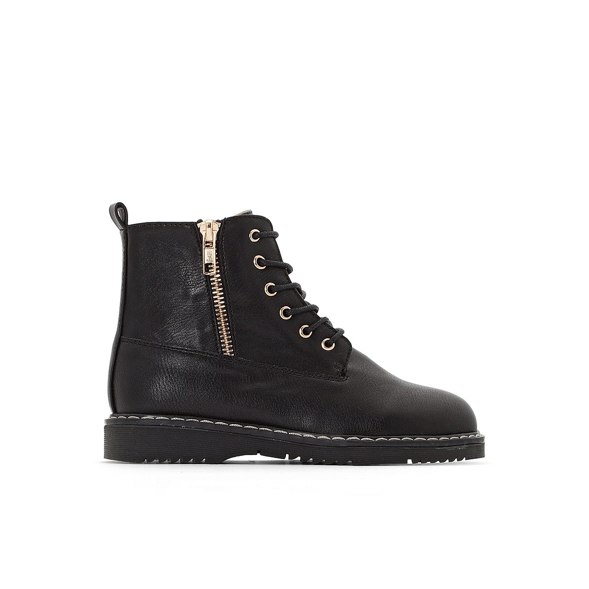 bottes vintage zippées à lacets