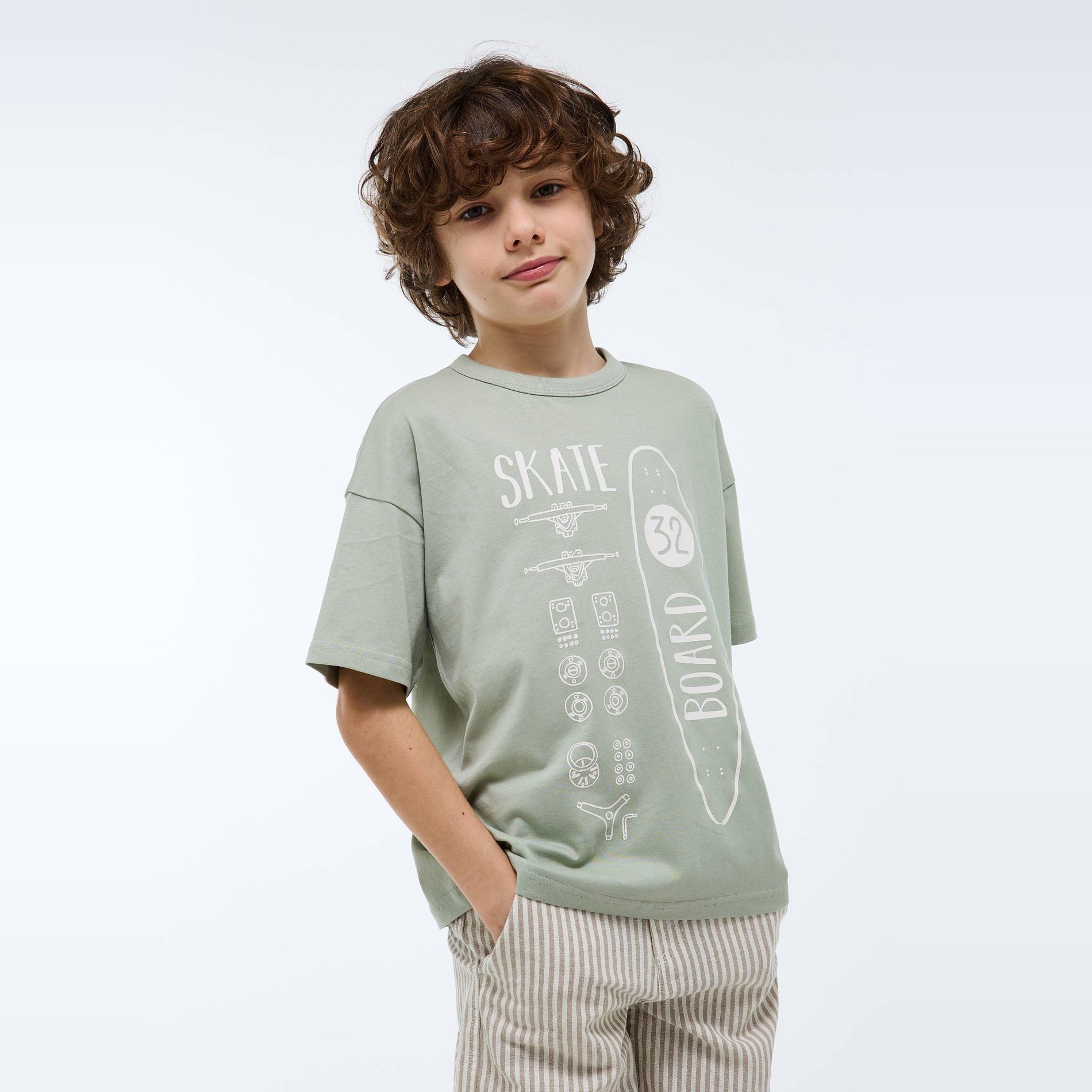 T-shirt manches courtes imprimé en coton BIO GOTS, MONOPRIX