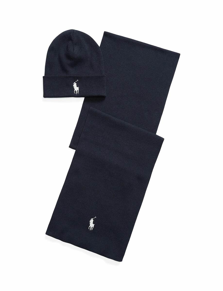 Cotton Scarf/Beanie Gift Set, POLO RALPH LAUREN