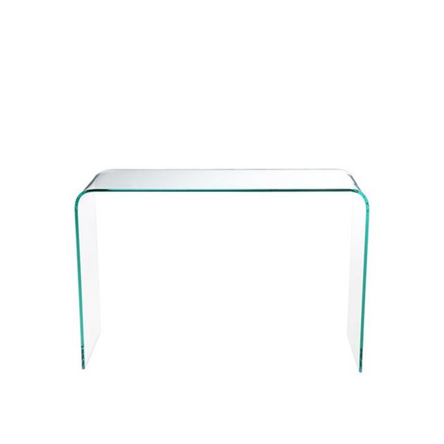 console minimaliste en verre 110 x 40 cm sophie zendart selection