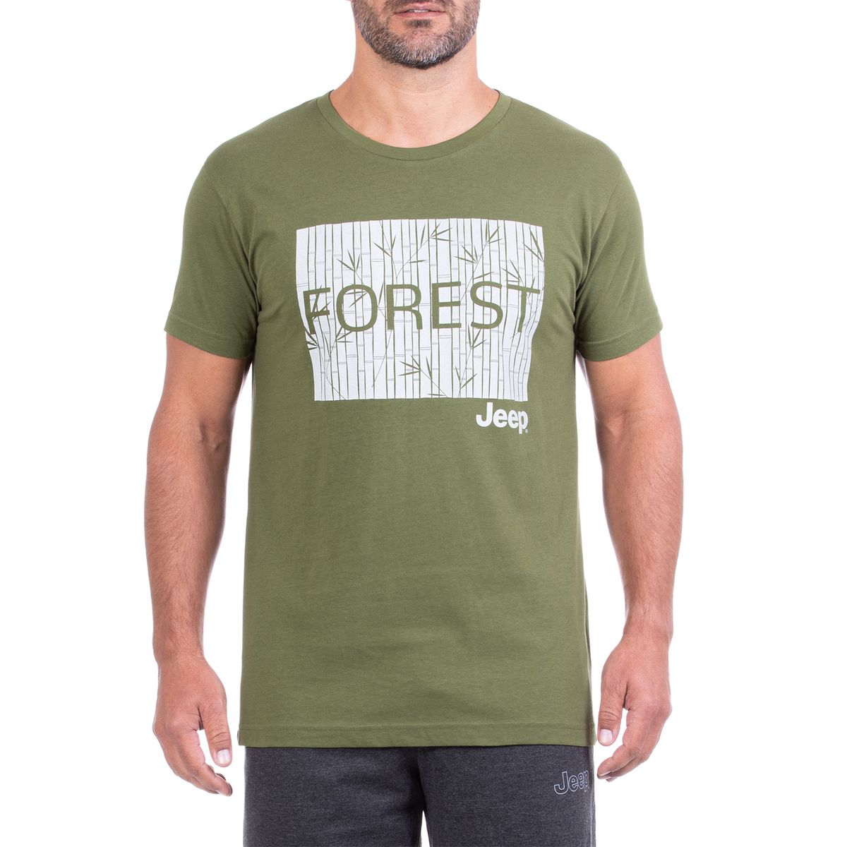 T-shirt avec « forest » imprimé en motif bambou j20s