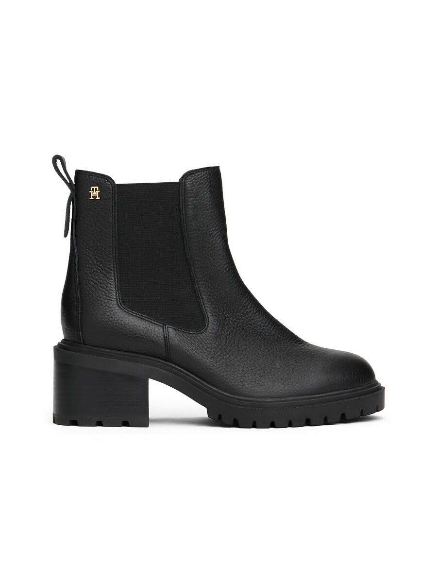 Tommy Hilfiger Botas Chelsea con tacón, de piel — foto 2