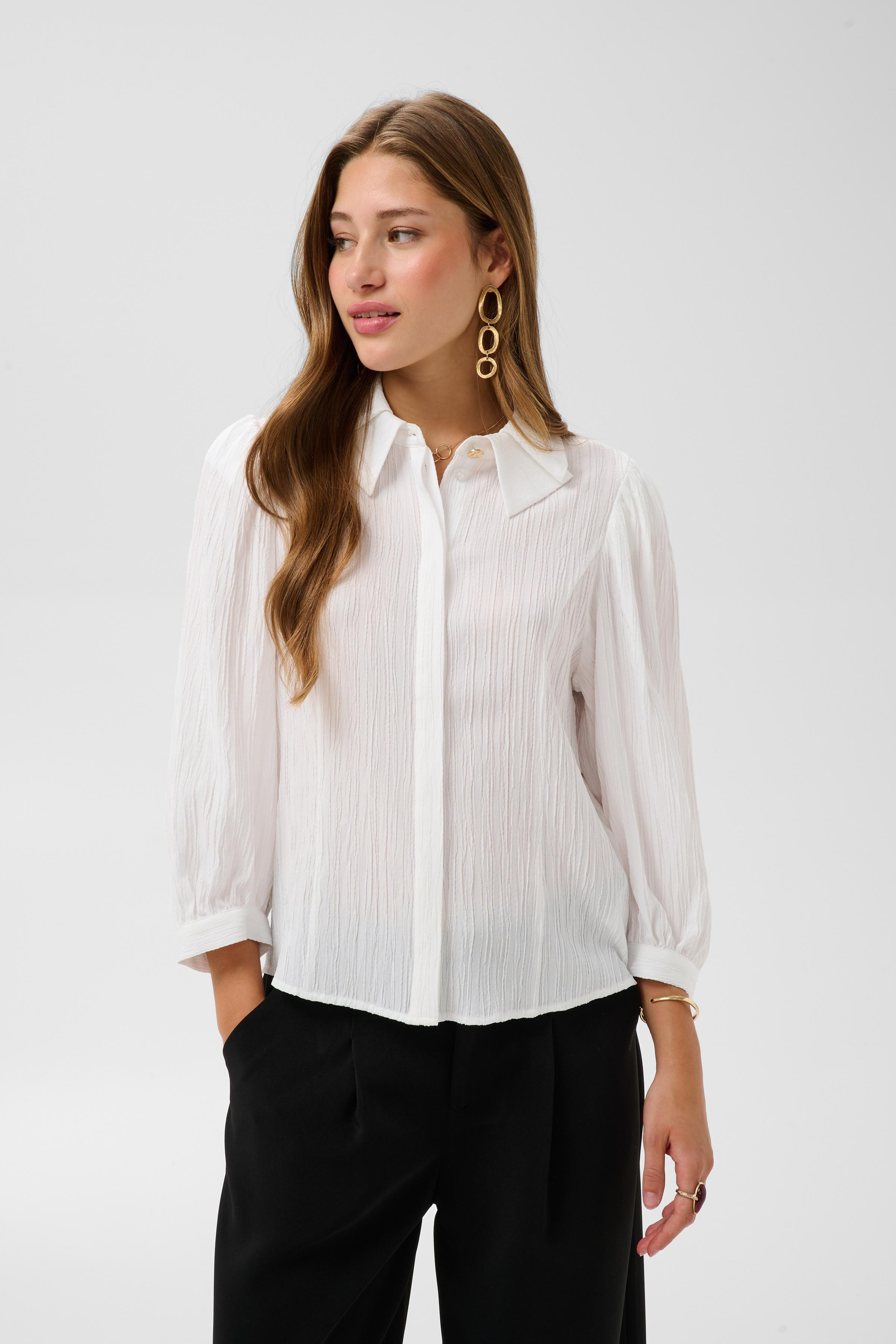 Blouse à manches longues, CREAM