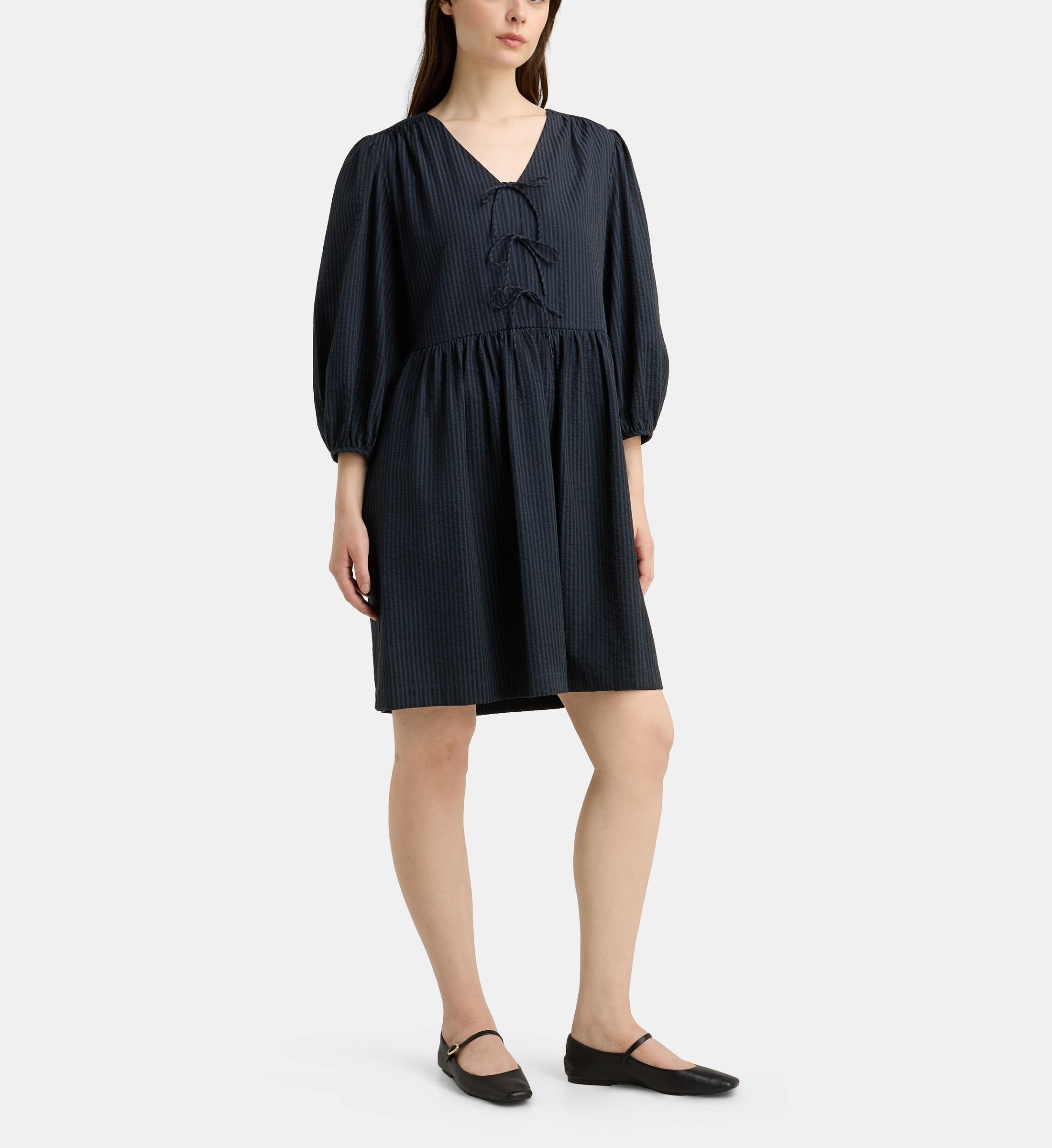 Robe courte filoute re seersucker rayures, GALERIES LAFAYETTE