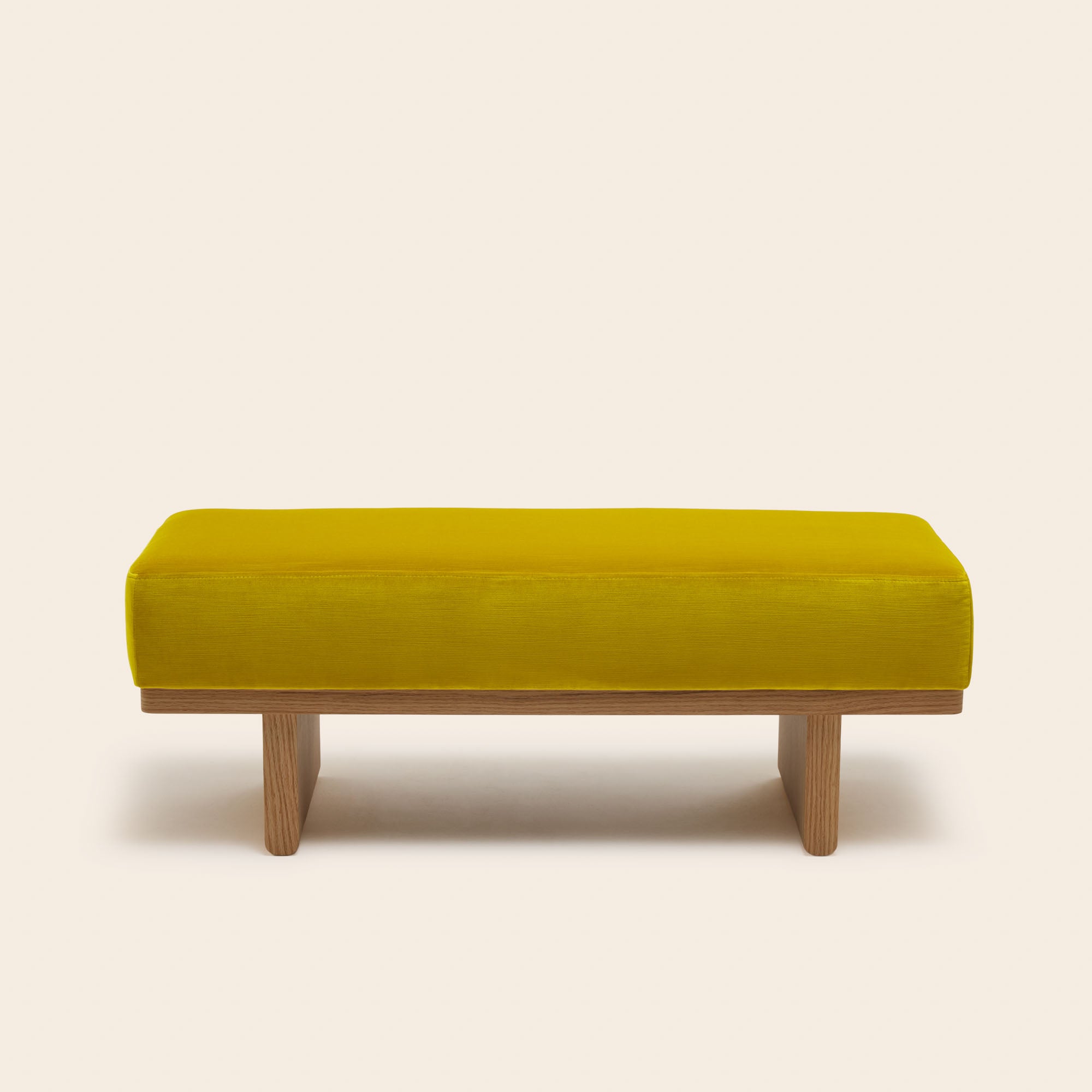 Banc en Bois et tissu naturel ANCA, MADURA