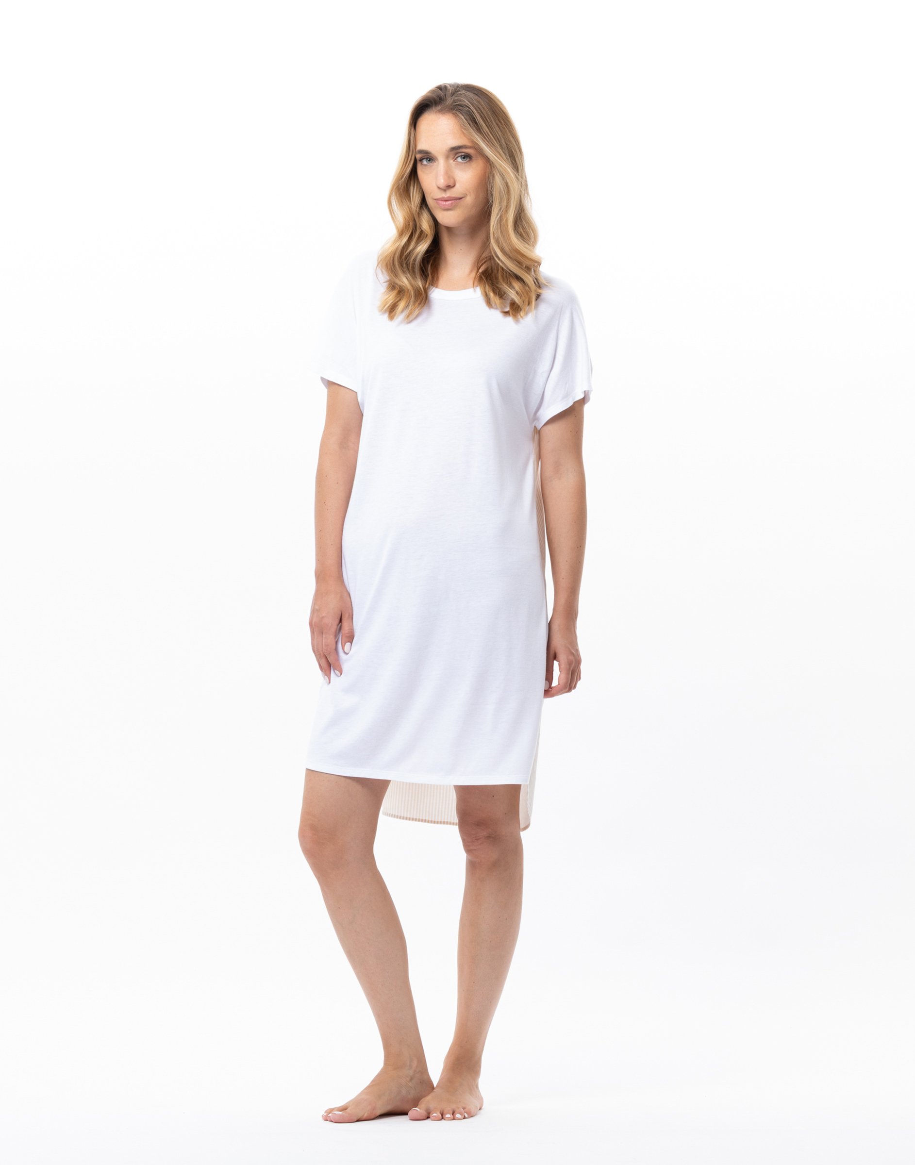 Chemise de nuit en coton modal AMY 201, LE CHAT