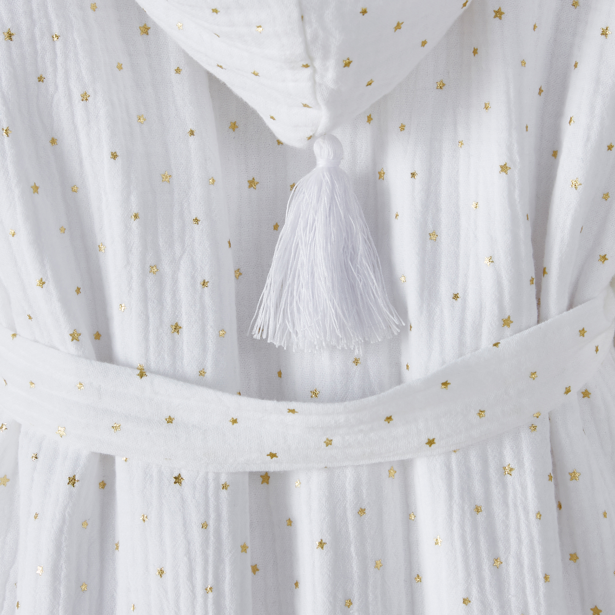 Peignoir Enfant Gaze De Coton Kumla Etoiles Blanc Dore La Redoute Interieurs La Redoute