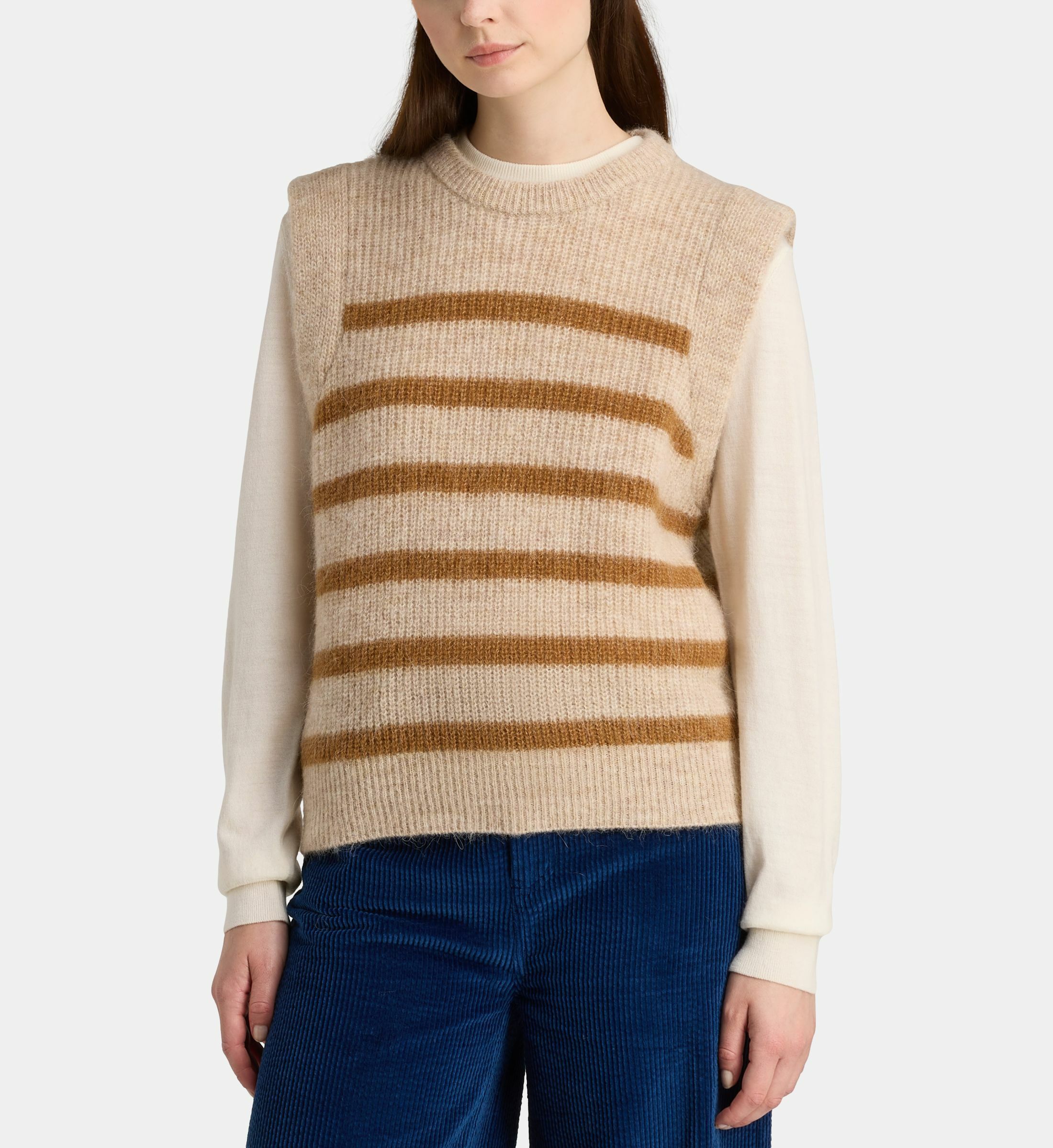 Pull dauphine sans manches en laine, GALERIES LAFAYETTE