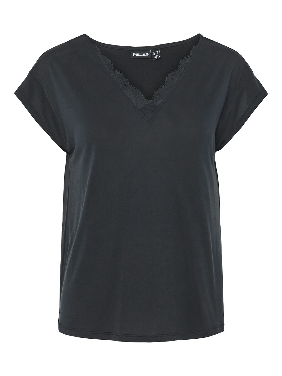 T-shirt manches courtes , col V, PIECES