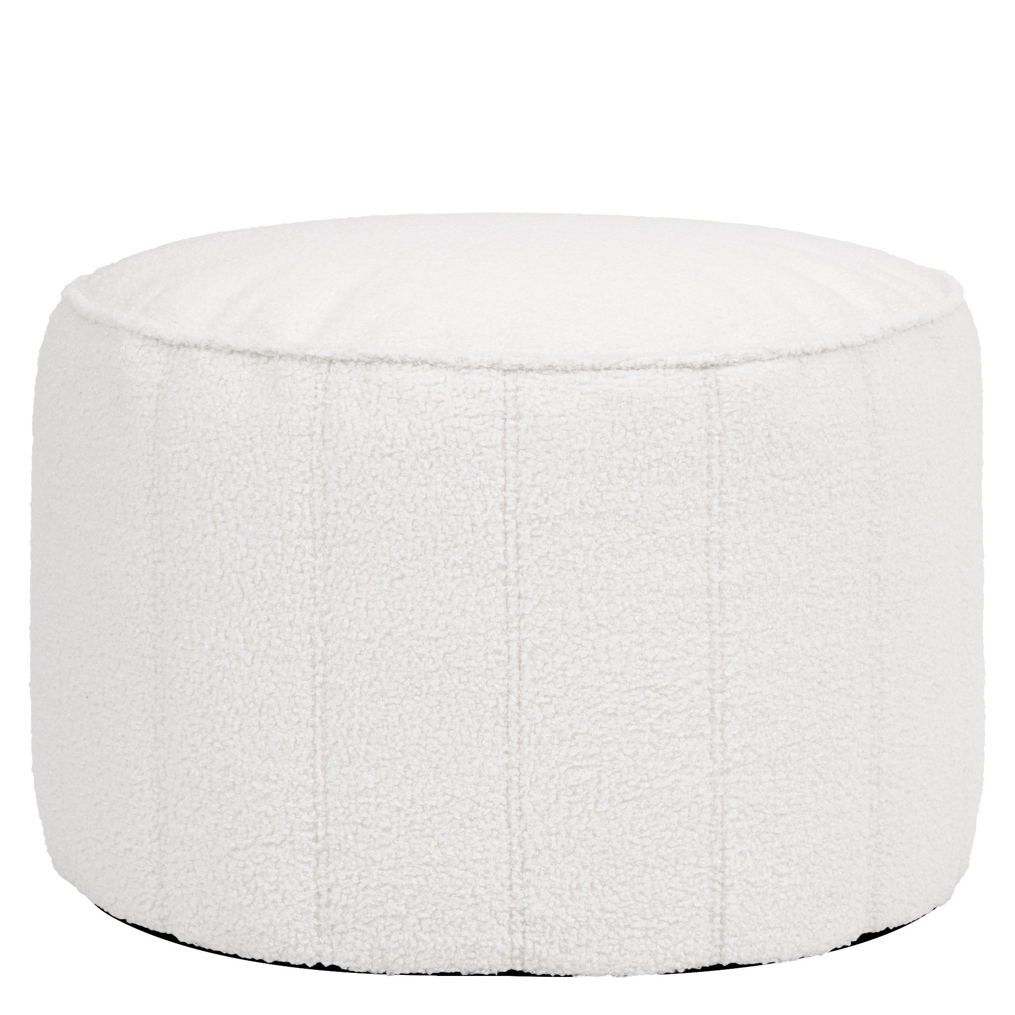 Pouf repose-pieds rond en bouclette Oeko-Tex® - MILANO, ICON