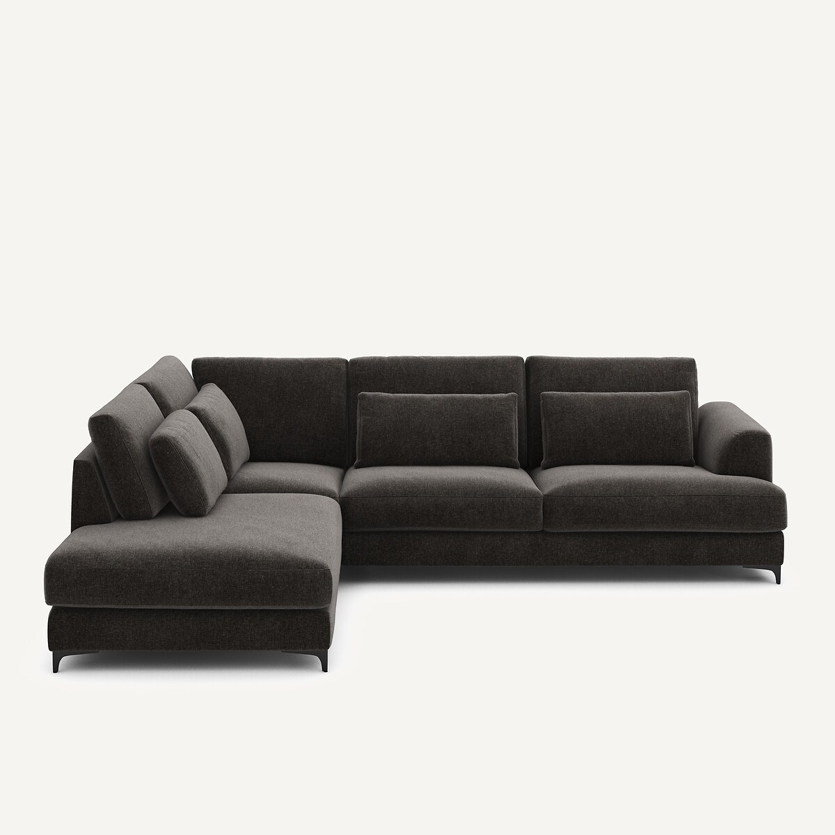 Canapé angle gauche conv velours chenille, Marsile, AM.PM