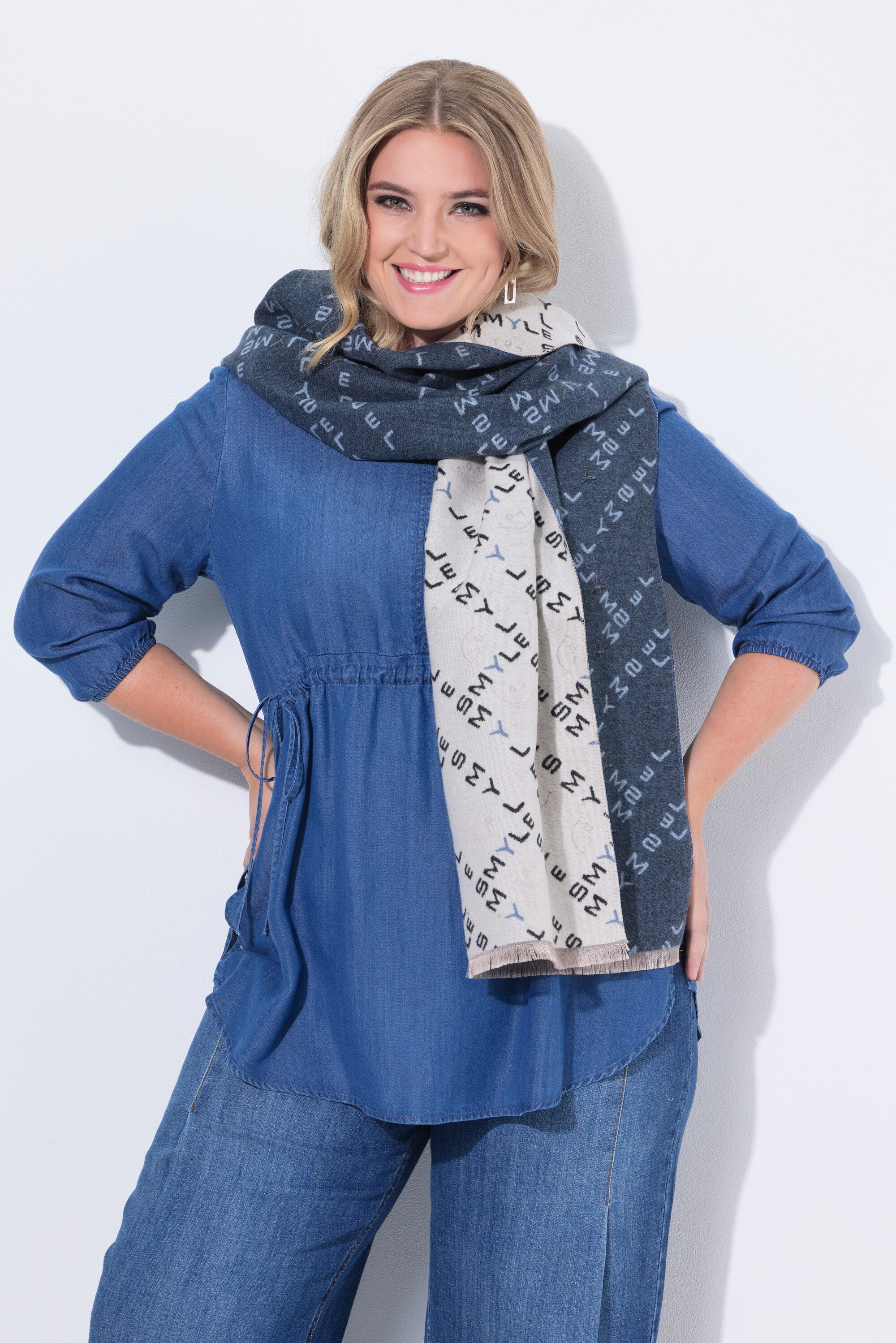 Écharpe double face à motif Smyle, ULLA POPKEN